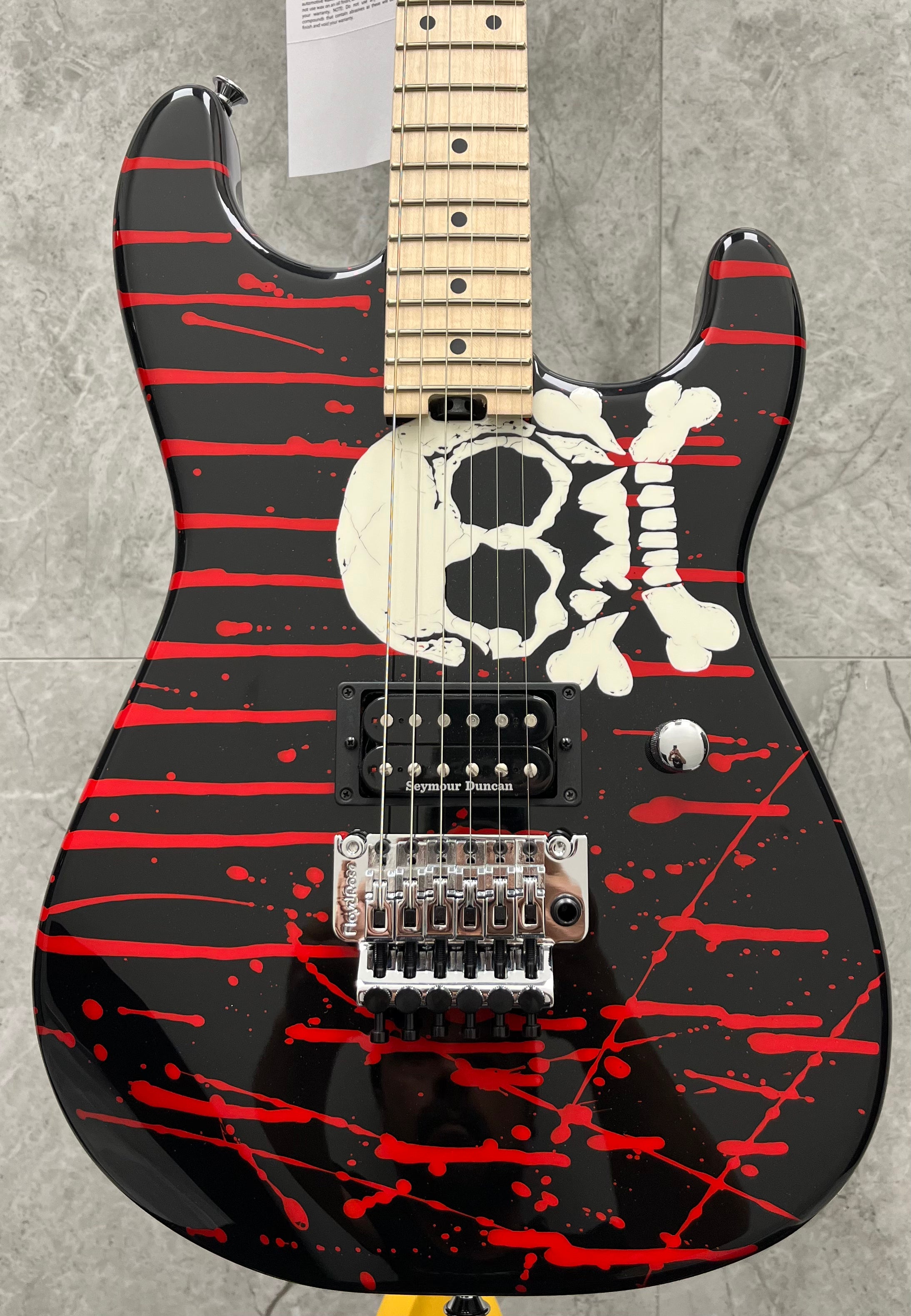 Charvel Pro Mod San Dimas Warren DeMartini Signature BLOOD AND SKULLS 2969171590 SERIAL NUMBER MC233011 - 7.8 LBS