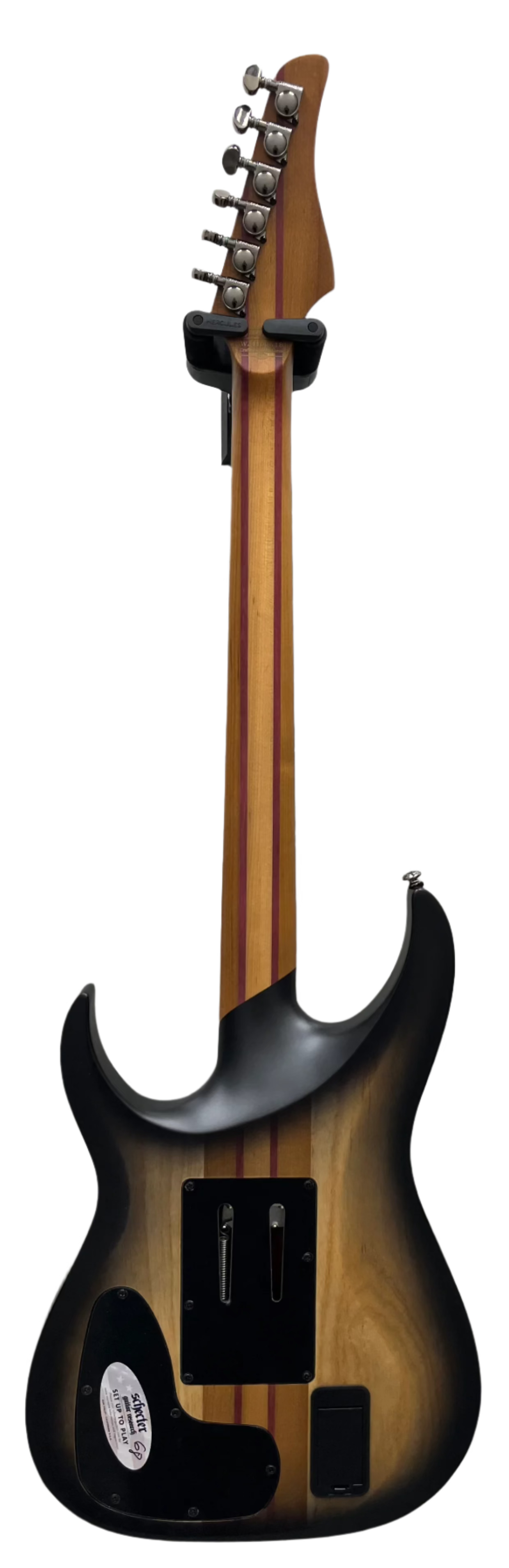 Schecter Banshee Mach 6 FR-S 6 String Electric Guitar w/ Sustainiac Fallout Burst Finish 1411-SHC SERIAL NUMBER W24100618 - 7.8 LBS