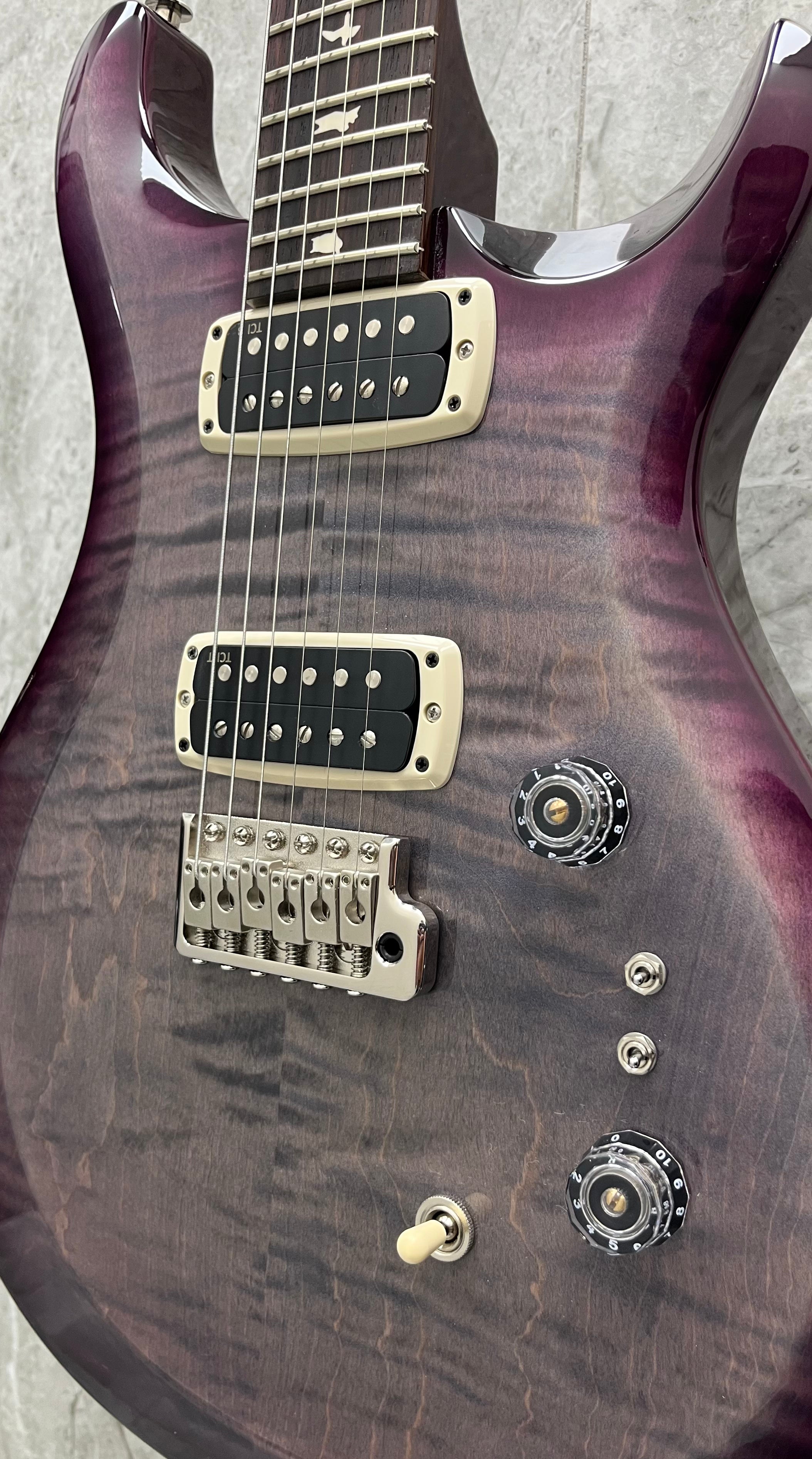 PRS Guitars USA S2 Custom 24-08 GI - Faded Gray Black Purple Burst 112819::GI SERIAL NUMBER 25 S2082974 - 7.8 LBS