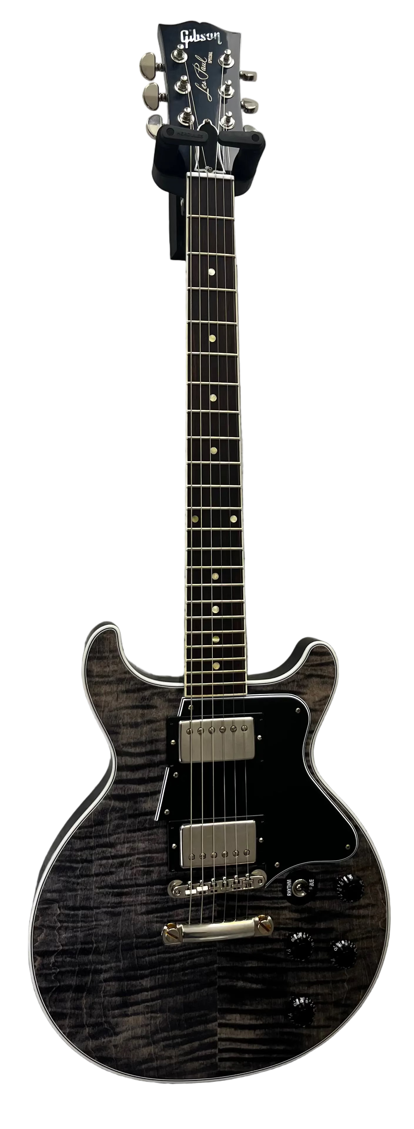Gibson Custom Shop Les Paul Special Double Cut VOS Figured Electric Guitar - Trans Black CUS24256 SERIAL NUMBER CS501878 - 7 LBS 14 OZ
