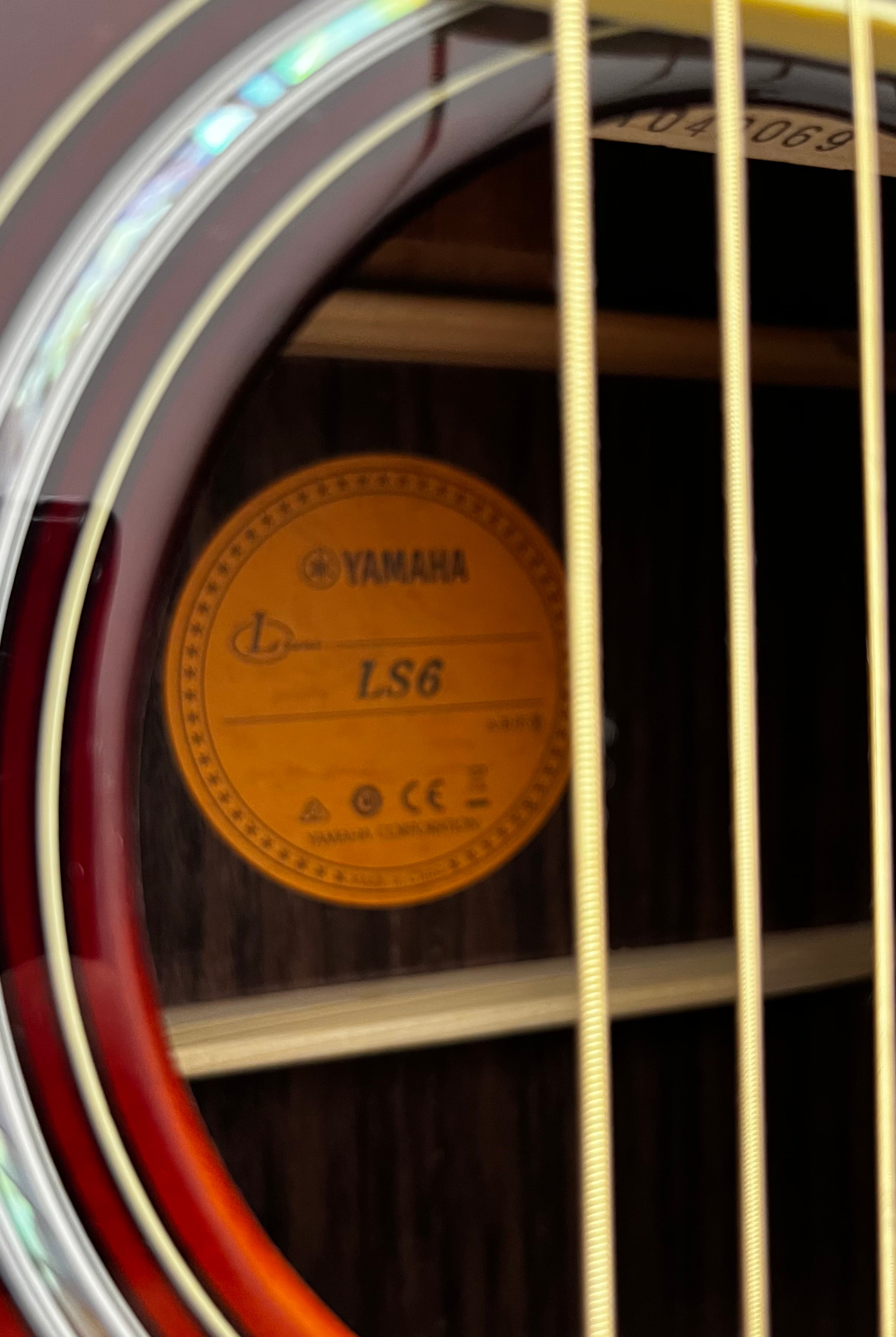 Yamaha LS6ARE BS Folk Guitar Brown Sunburst LS6ARE BS w/ YAMAHA HARD BAG INCLUDED