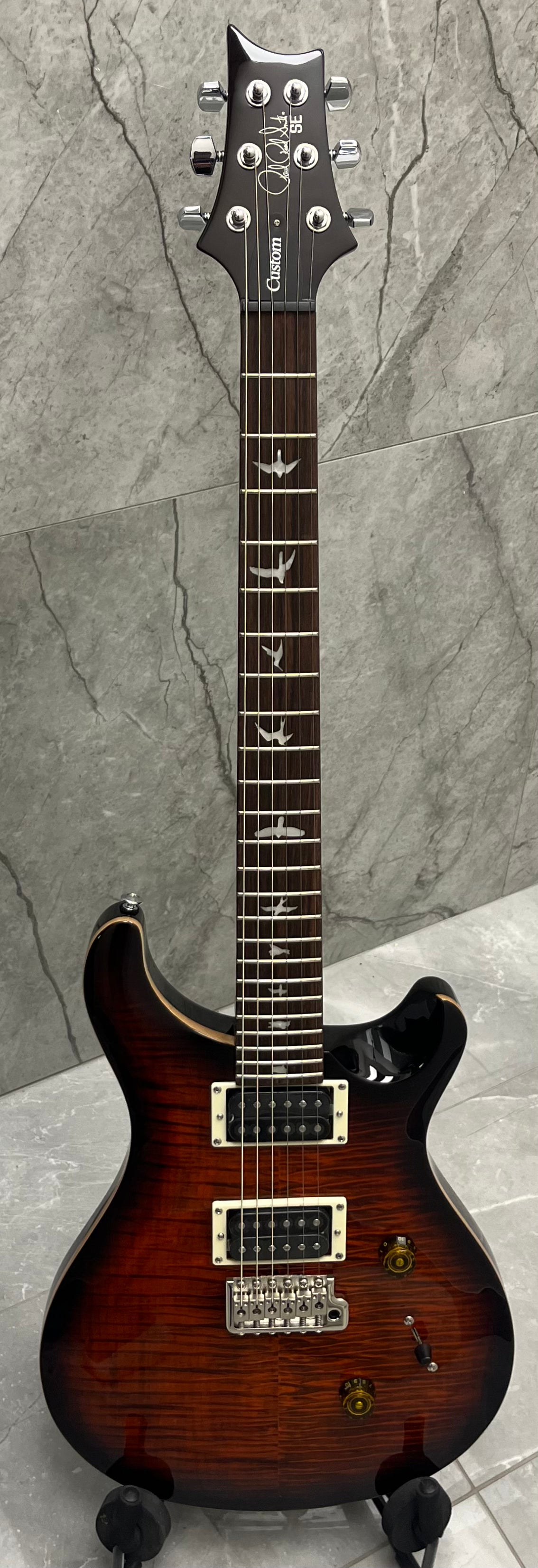 PRS GUITARS SE Custom 24 - ORANGE TIGER SMOKEBURST 108193:OB SERIAL NUMBER CTIG118097 - 8.0 LBS