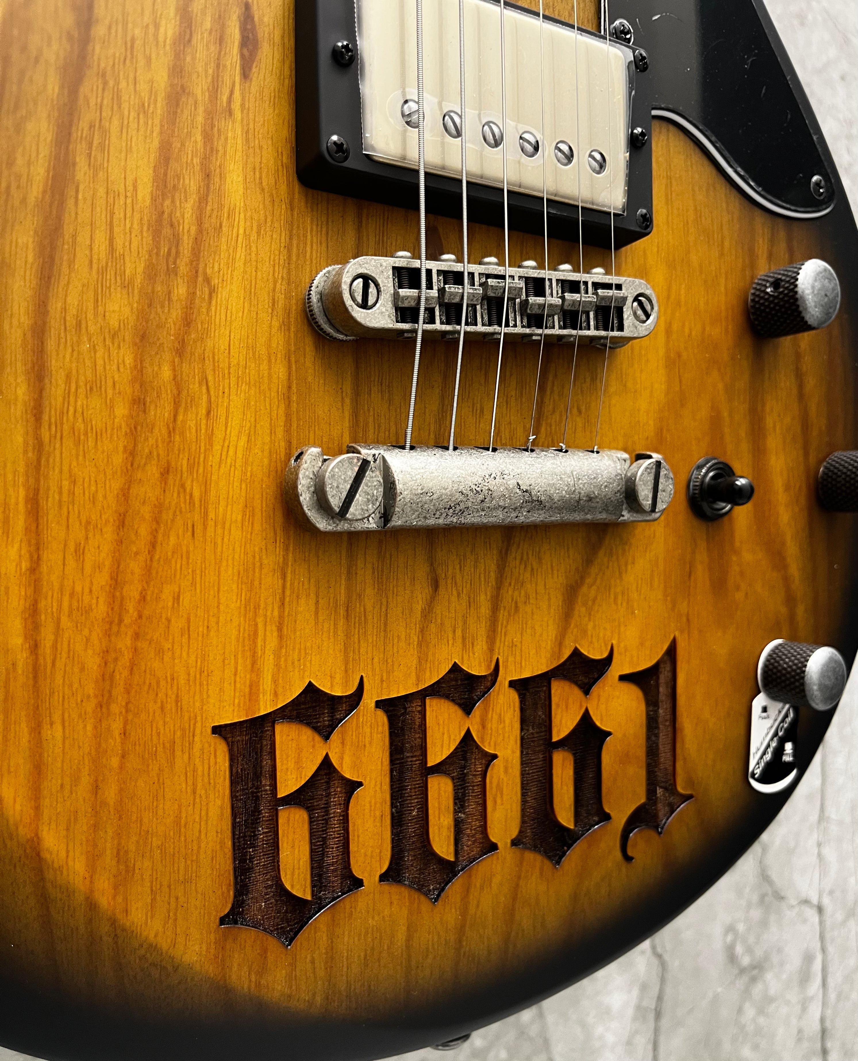 Schecter ZV-6661-ANSBB Zacky Vengeance ZV 6661 Aged Natural Black Satin Burst 311-SHC