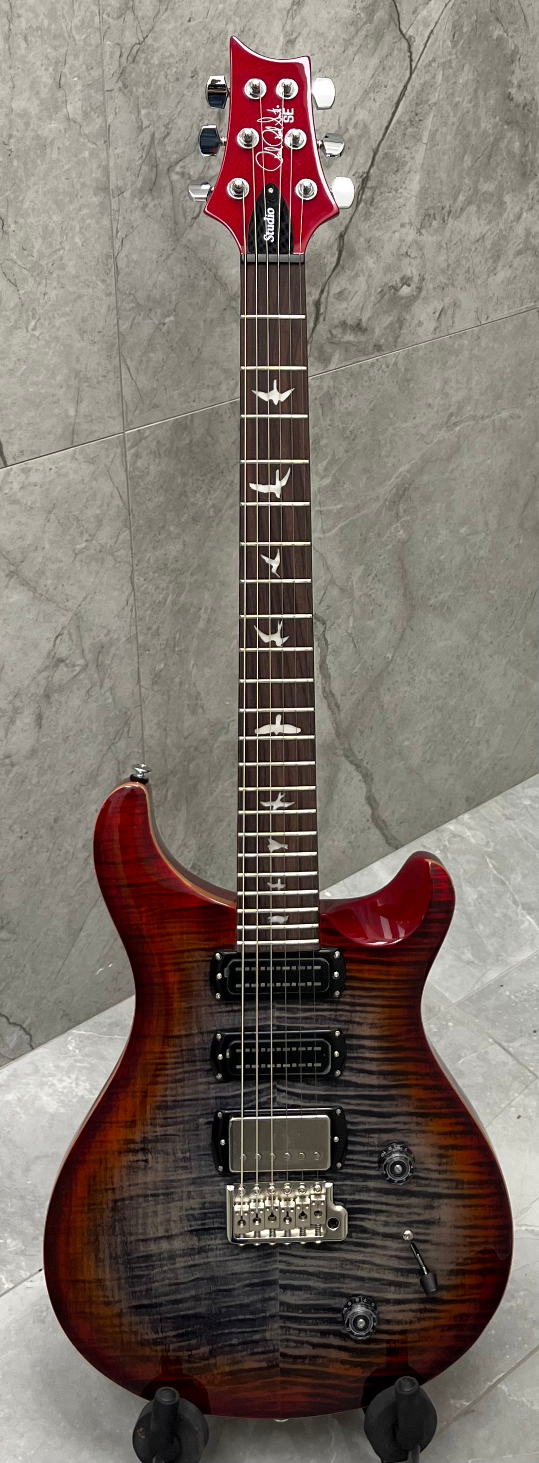 PRS Guitars SE Studio Electric Guitar - Charcoal Cherry Burst 114384::CG SERIAL NUMBER CTIH019835 - 7 LBS 14 OZ