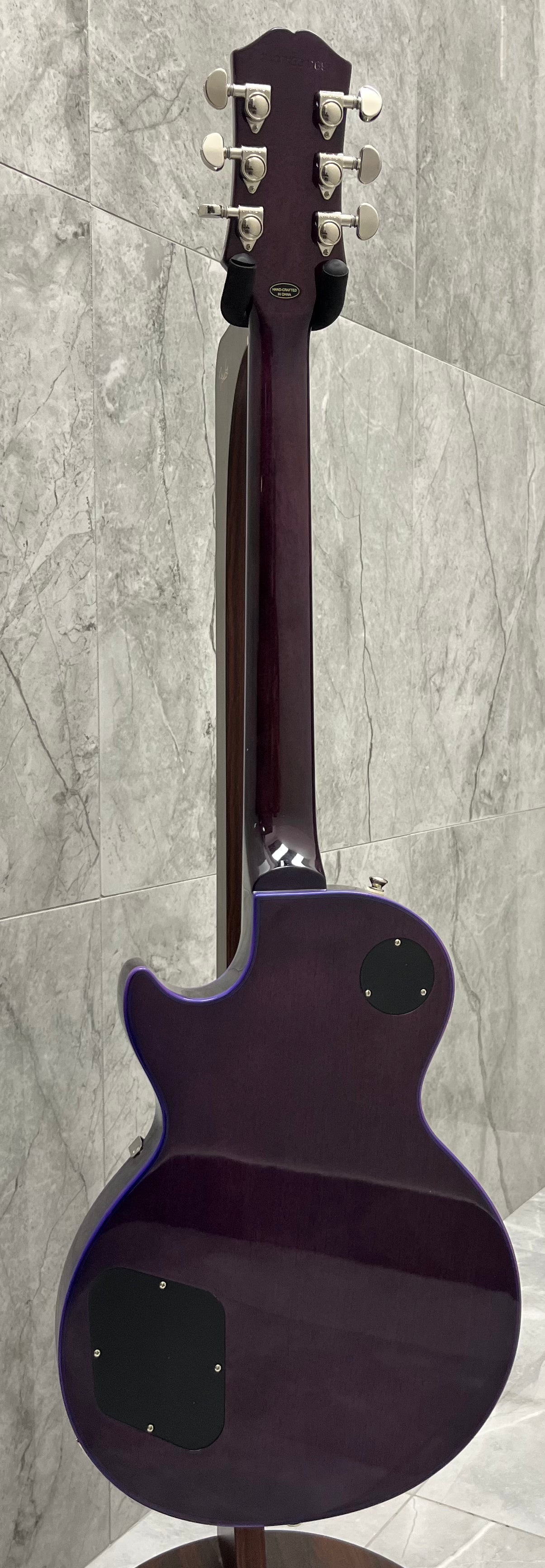 Epiphone Les Paul Custom Widow Electric Guitar with Gigbag - Purple EILPCWPBNH SERIAL NUMBER 24071532969 - 8 LBS 15 OZ