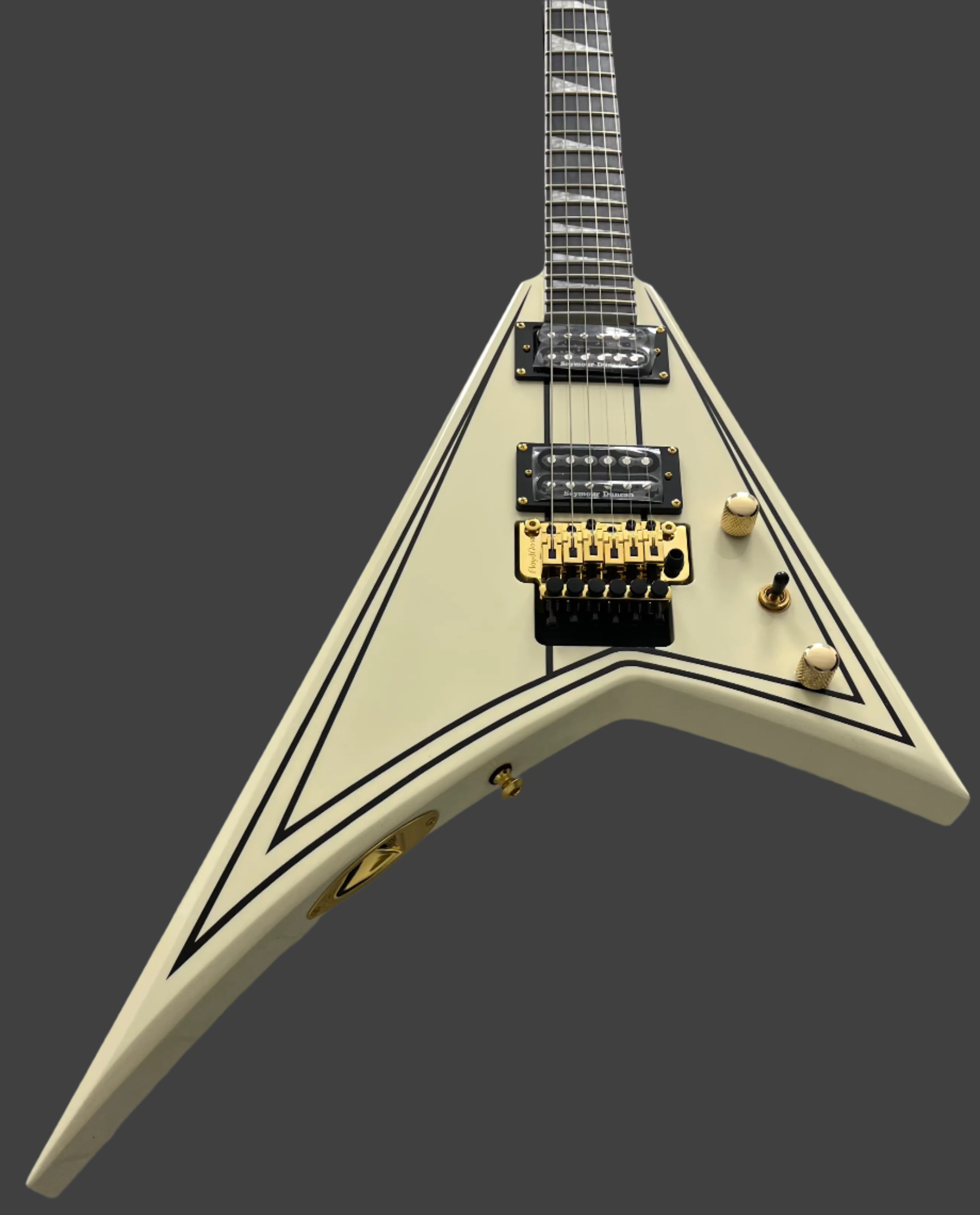 Jackson Pro Rhoads RR3 Ebony Fingerboard Ivory with Black Pinstripes 2914312557 SERIAL NUMBER ISJ2403404 - 6.8 LBS