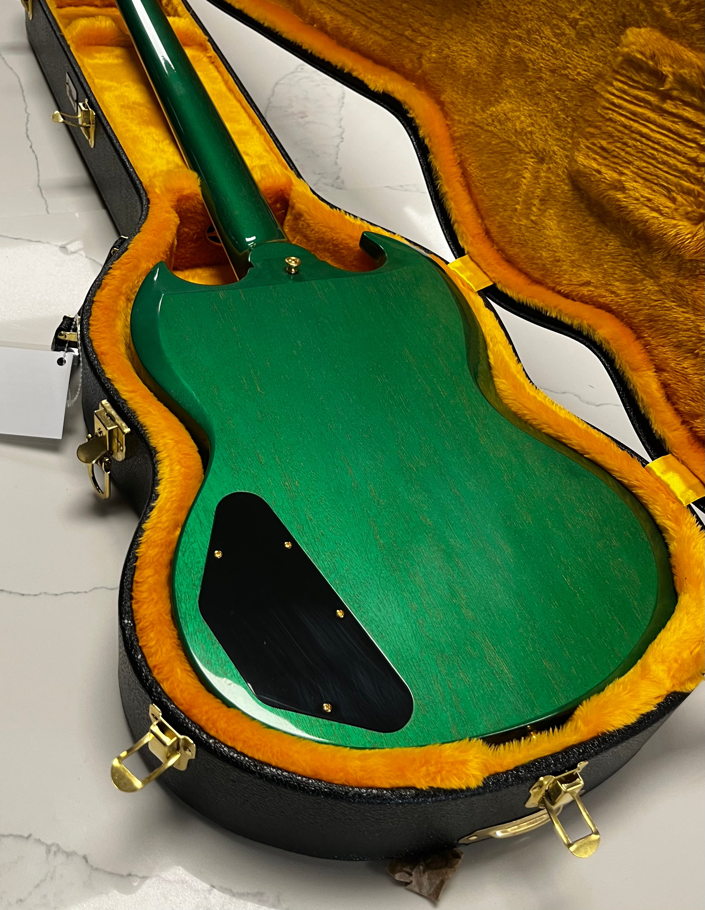 Gibson Custom Shop SG Custom 3-Pickup VOS Electric Guitar with Hardshell Case - TV Planet Green CUS24327 SERIAL NUMBER CS502819 - 7 LBS 6 OZ