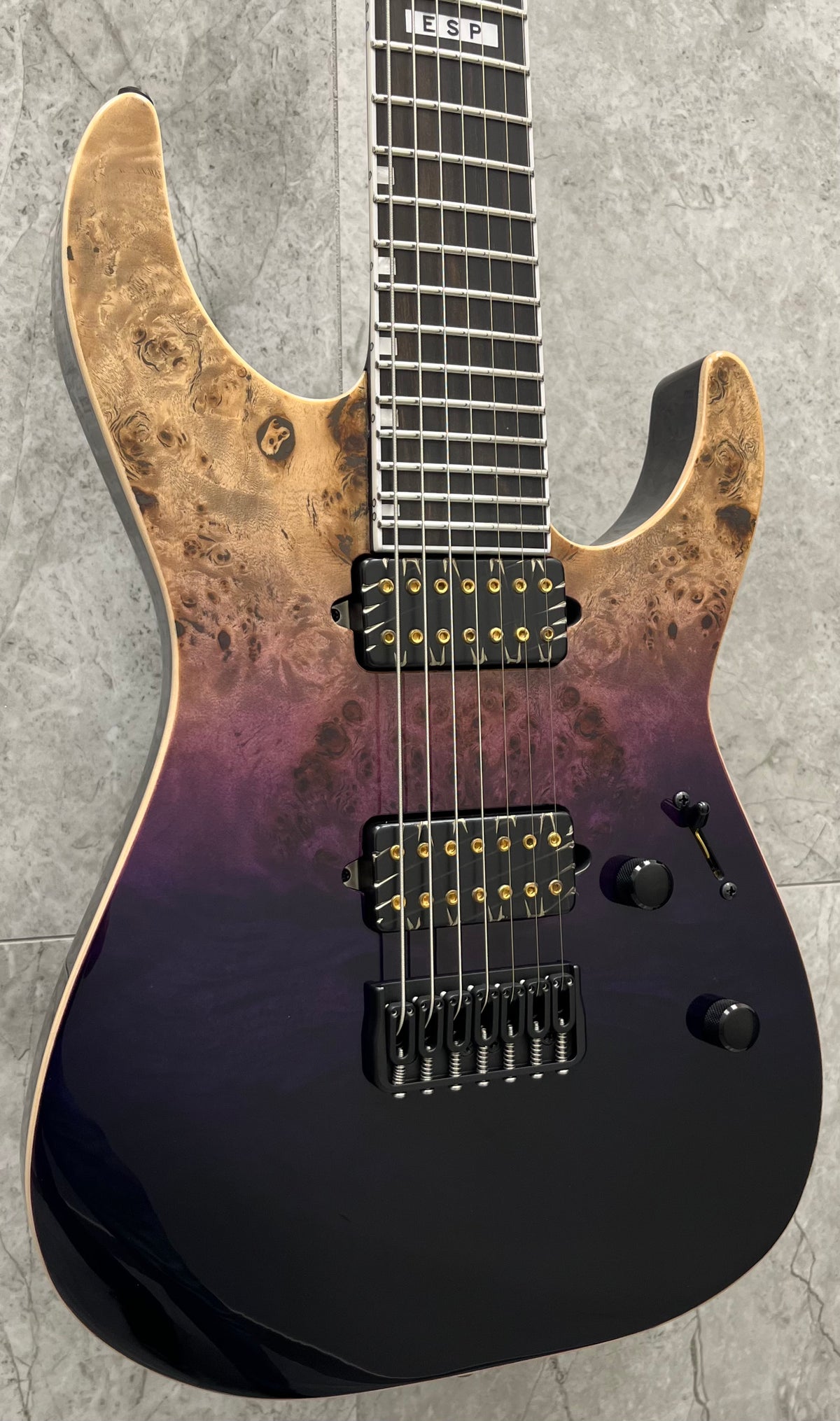 ESP MADE IN JAPAN E-II M-II 7 NT 7 String Electric Guitar Purple