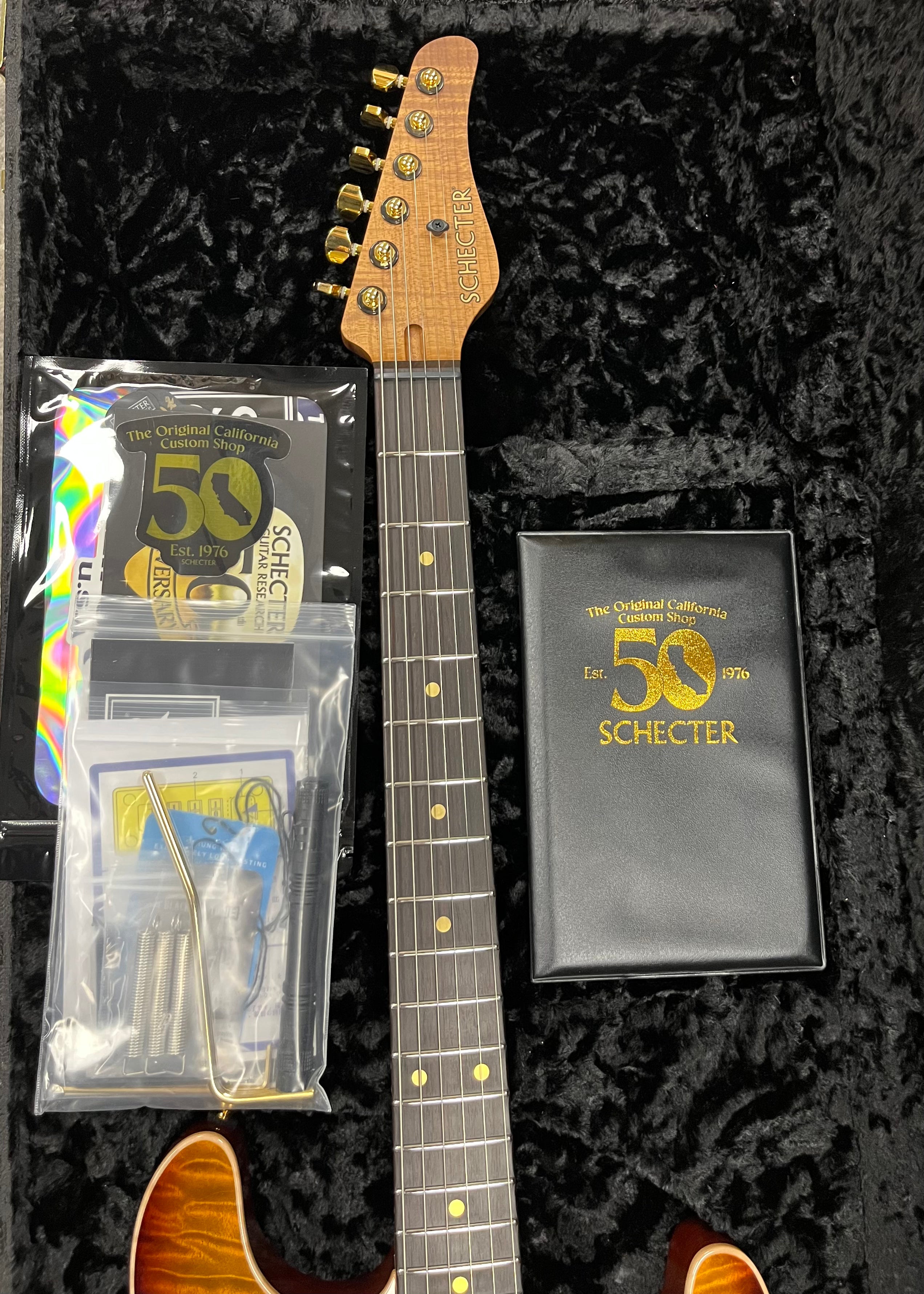 Schecter USA CUSTOM SHOP CET 50th Anniversary Limited Edition Golden Anniversary 7400-SHC SERIAL NUMBER 26-01026 - 8 LBS 6 OZ NUMBER 26 OUT OF 50