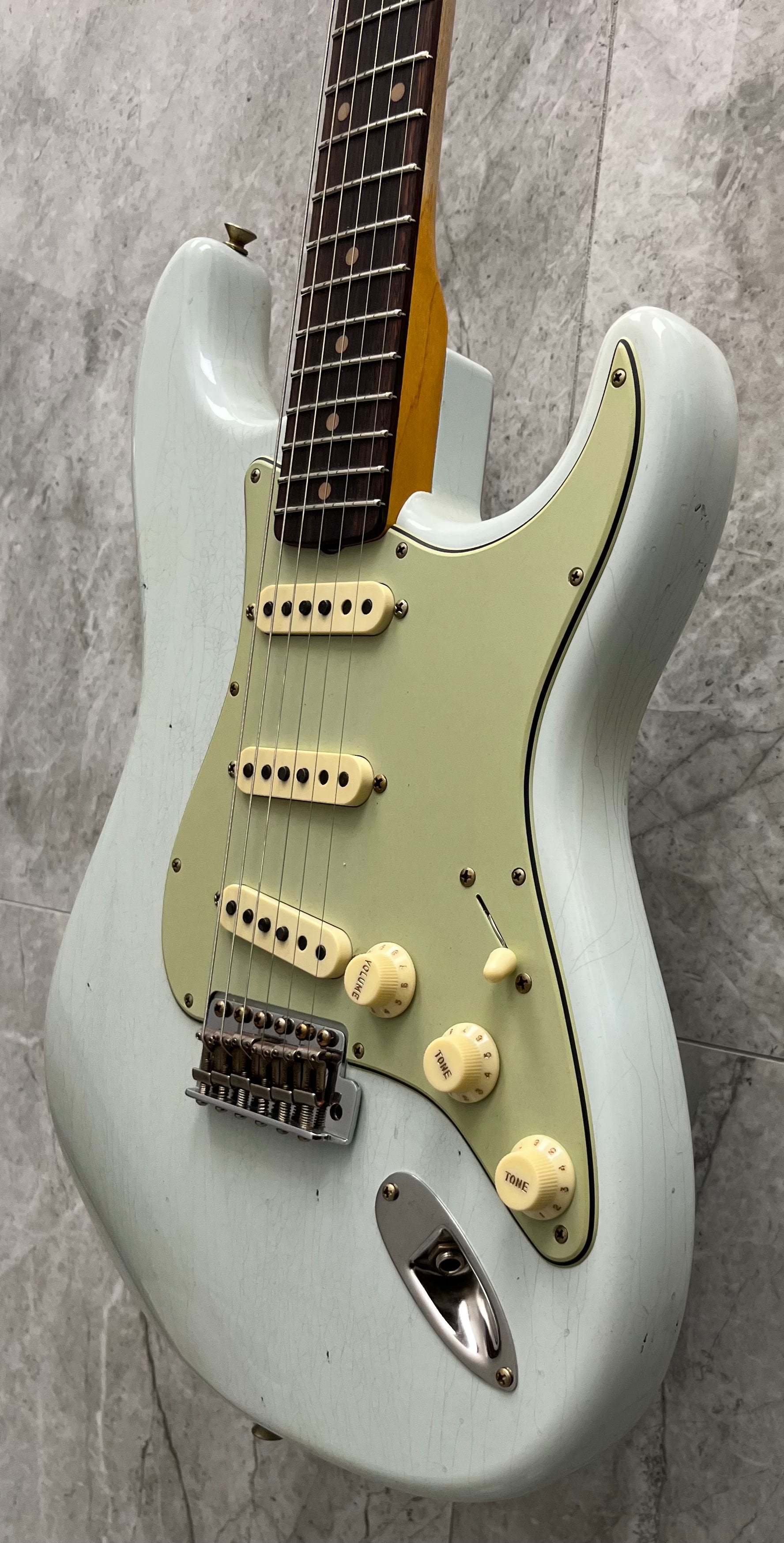 Fender USA Custom Shop 1959 Stratocaster Journeyman Relic 3A Rosewood Fingerboard, Super Faded Aged Sonic Blue 9236091089 SERIAL NUMBER CZ585865 - 7.8 LBS