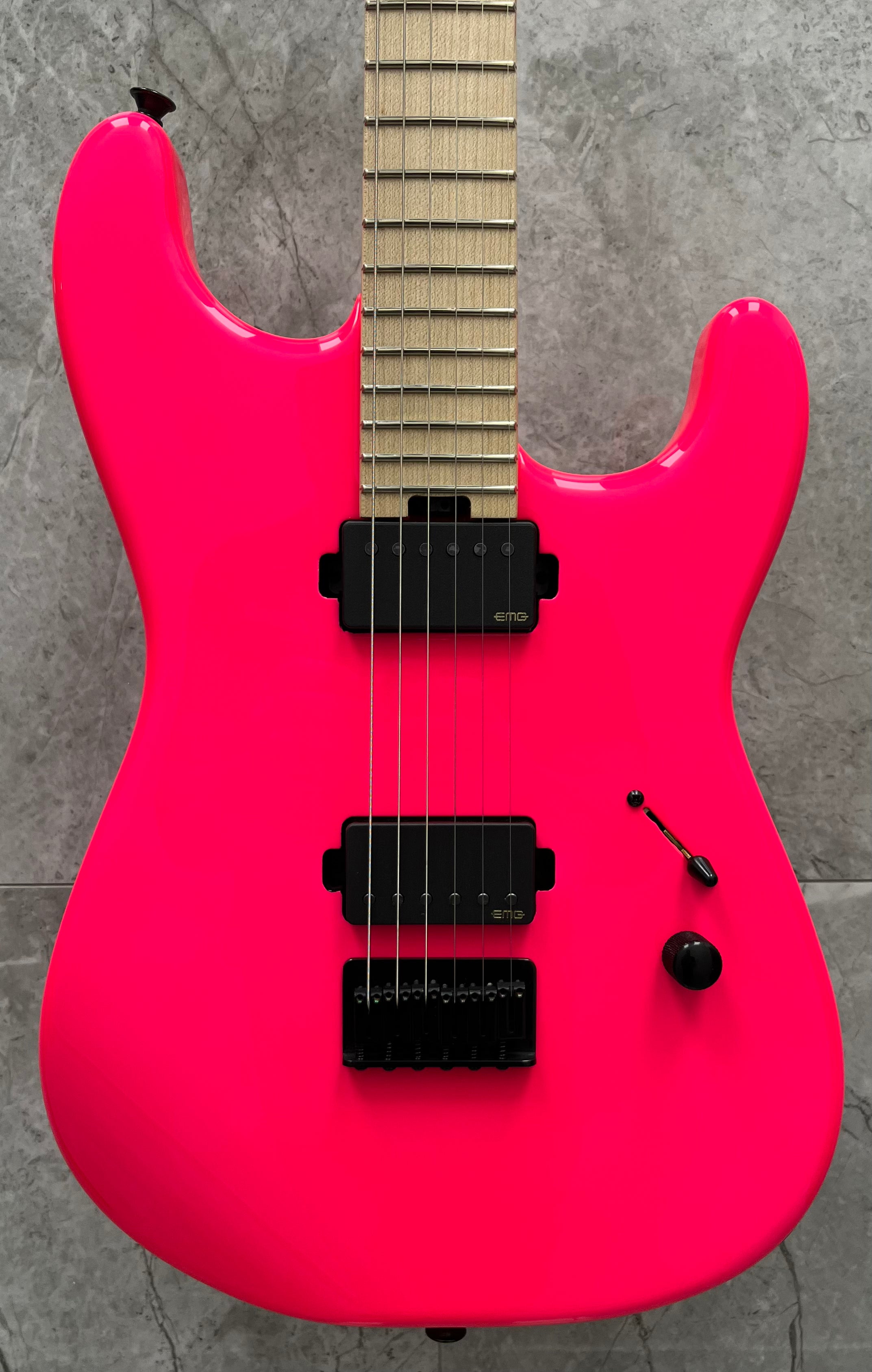 Charvel Limited Edition Sean Long Signature Pro-Mod San Dimas Style 1 HH HT M, Maple Fingerboard, Neon Pink 2965051319 SERIAL NUMBER MC250568 - 7 LBS 6 OZ