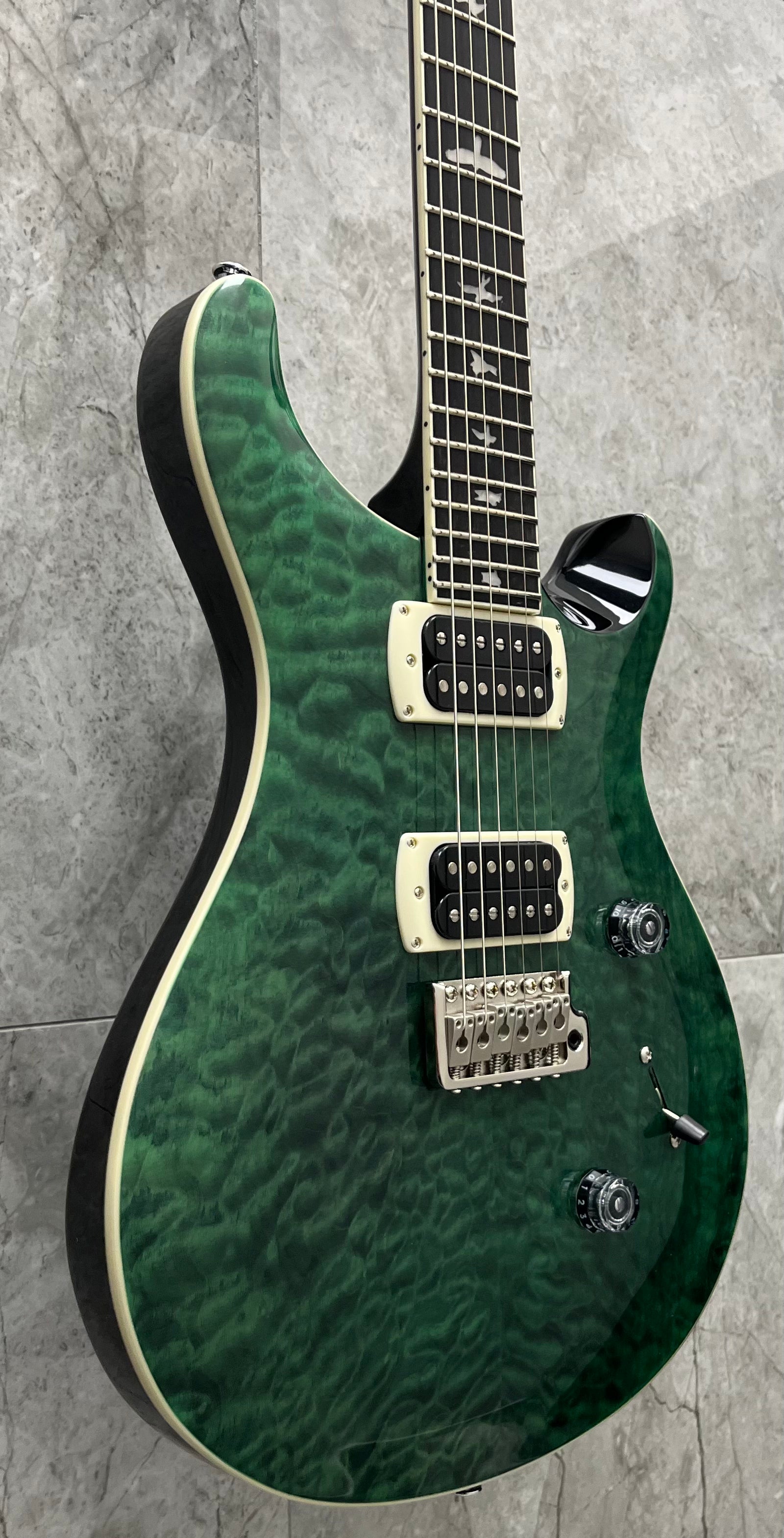 PRS Guitars SE Custom 24 Quilt Electric Guitar with Gig Bag - Teal Black 115978::TK SERIAL NUMBER CTIH061684 - 7 LBS 11 OZ