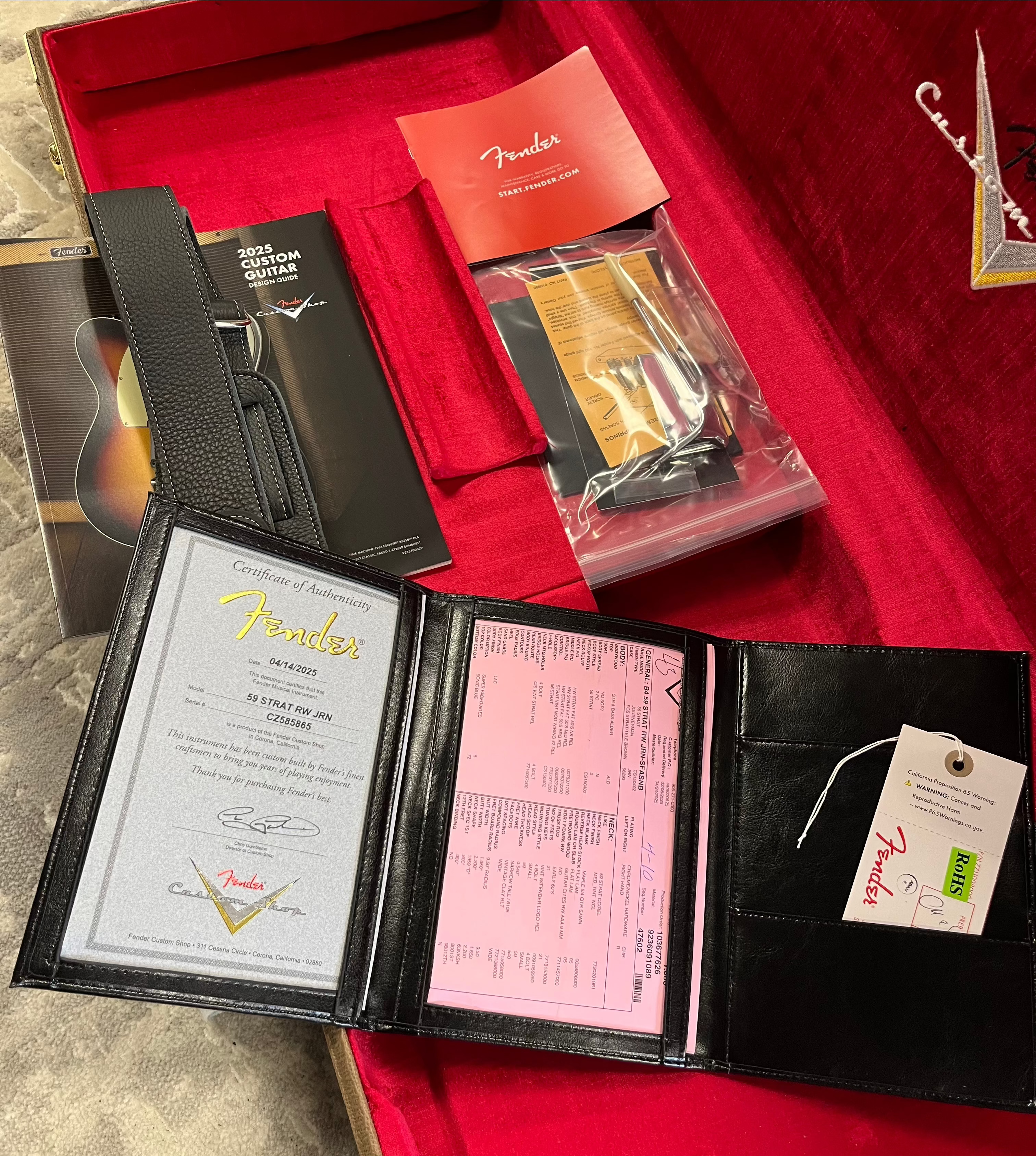 Fender USA Custom Shop 1959 Stratocaster Journeyman Relic 3A Rosewood Fingerboard, Super Faded Aged Sonic Blue 9236091089 SERIAL NUMBER CZ585865 - 7.8 LBS