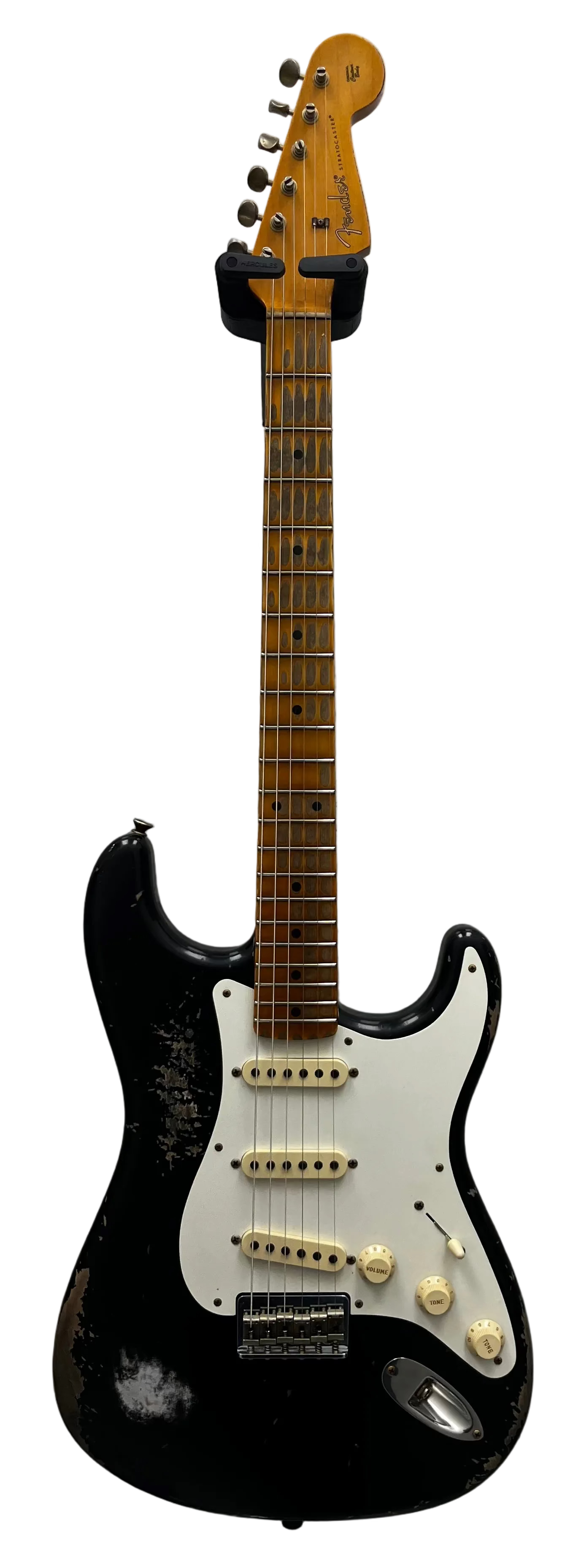 FENDER USA CUSTOM SHOP 1956 Hardtail Stratocaster Heavy Relic Black 9235700225 SERIAL NUMBER CZ2589131 - 6 LBS 15 OZ