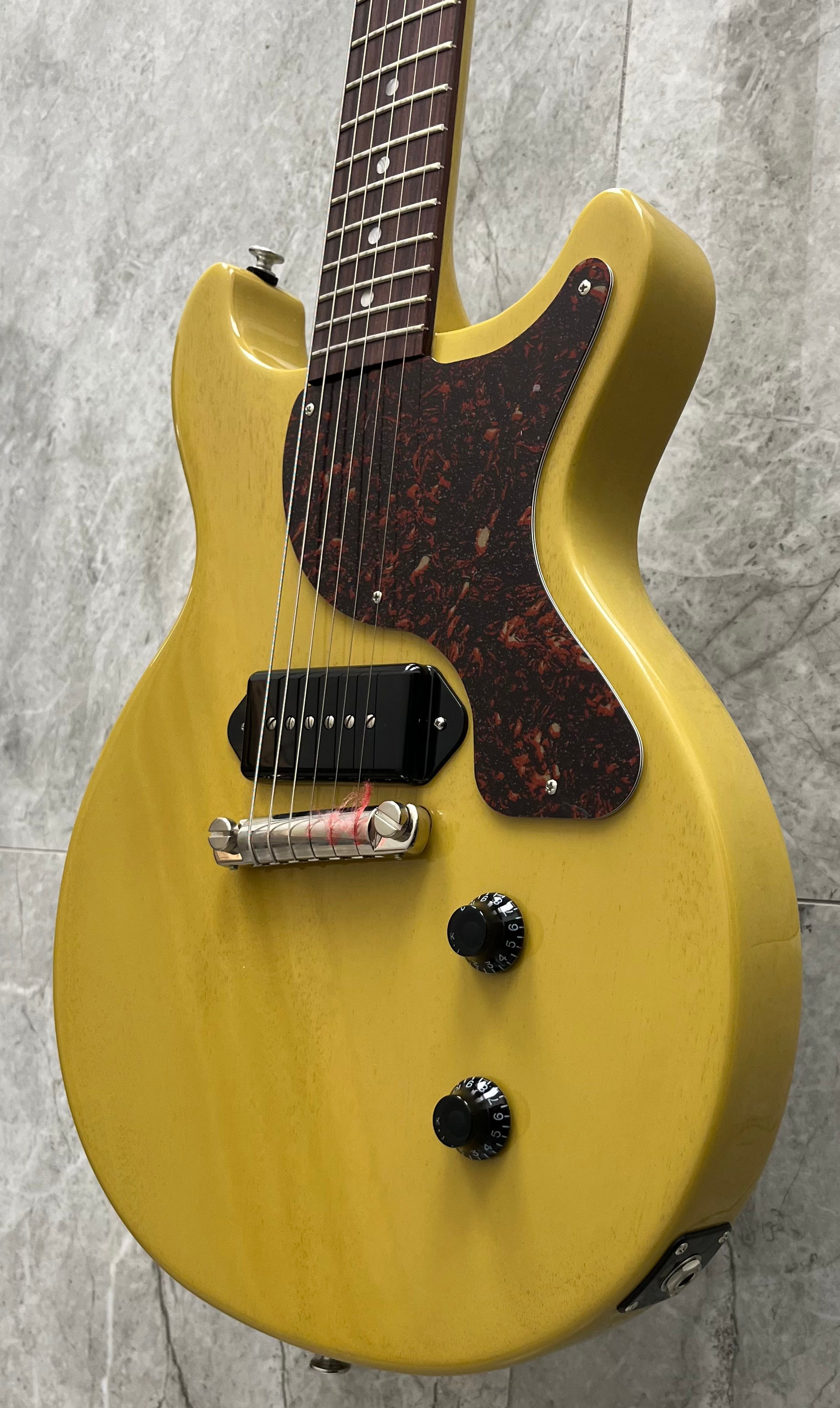 激安正規品 Gibson USA Les Paul JR Double Cut In TV Yellow With Hard ギター