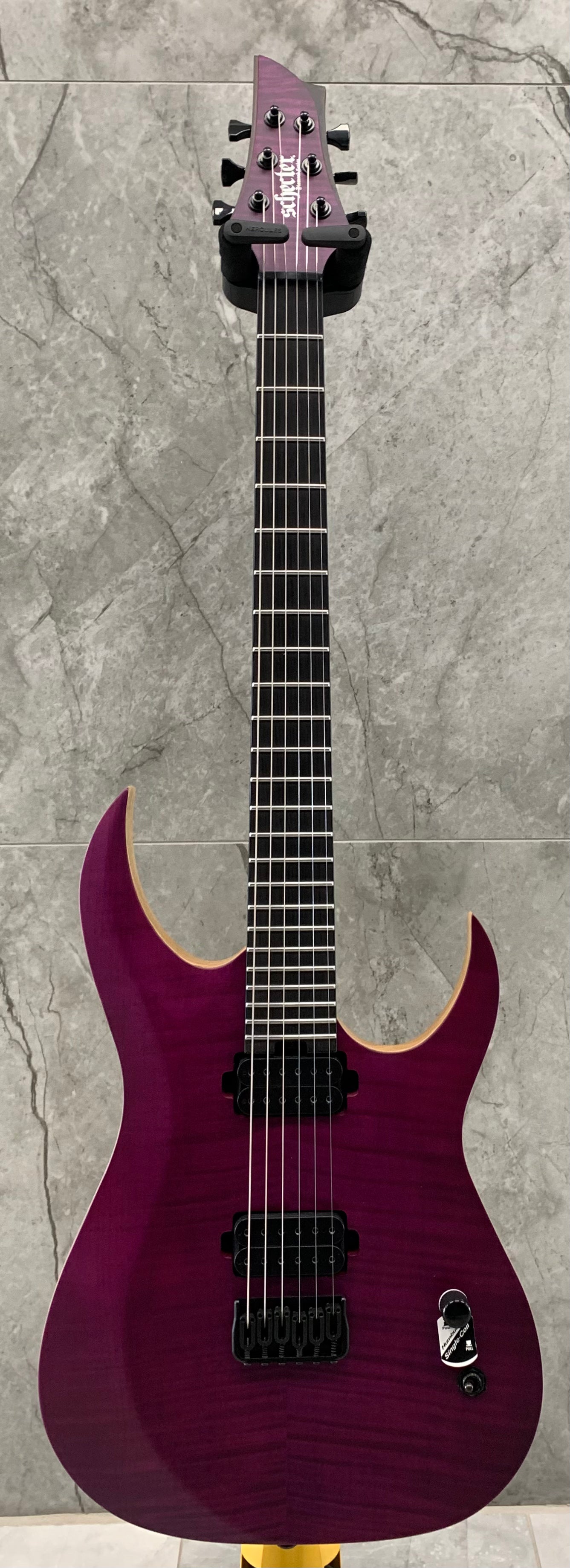 Schecter John Browne Tao-6 Electric Guitar, Satin Trans Purple 462-SHC