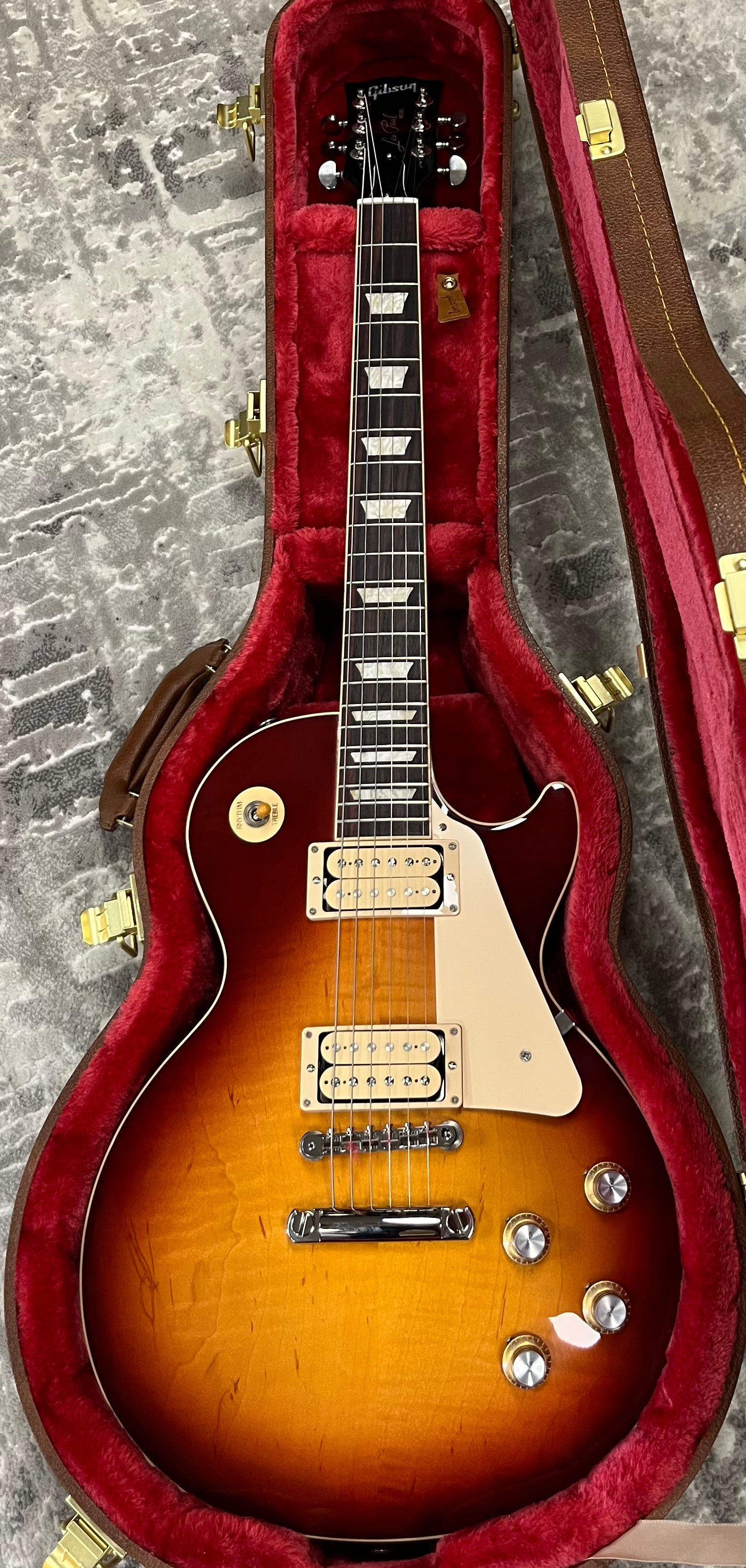 Gibson USA Les Paul Standard 60s Double Trouble Electric Guitar with Hardshell Case - Vintage Bourbon Burst LPS6DCW25VUNH SERIAL NUMBER 212150268 9 LBS 5 OZ