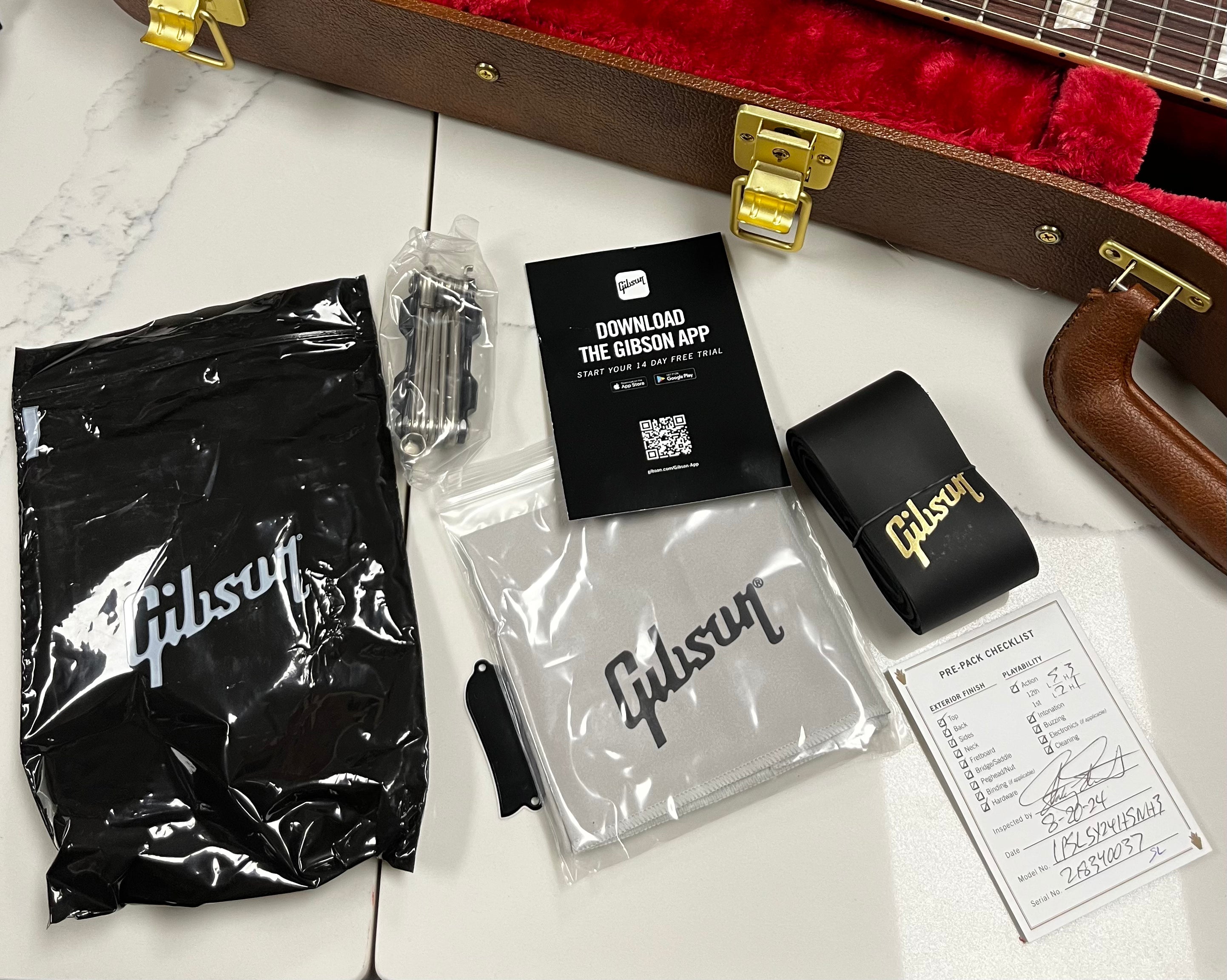 Gibson USA Limited Edition Les Paul Standard Lite Electric Guitar with Hardshell Case - Heritage Cherry Sunburst LPSL5Y24HSNH SERIAL NUMBER 218340037 - 7 LBS 5 OZ