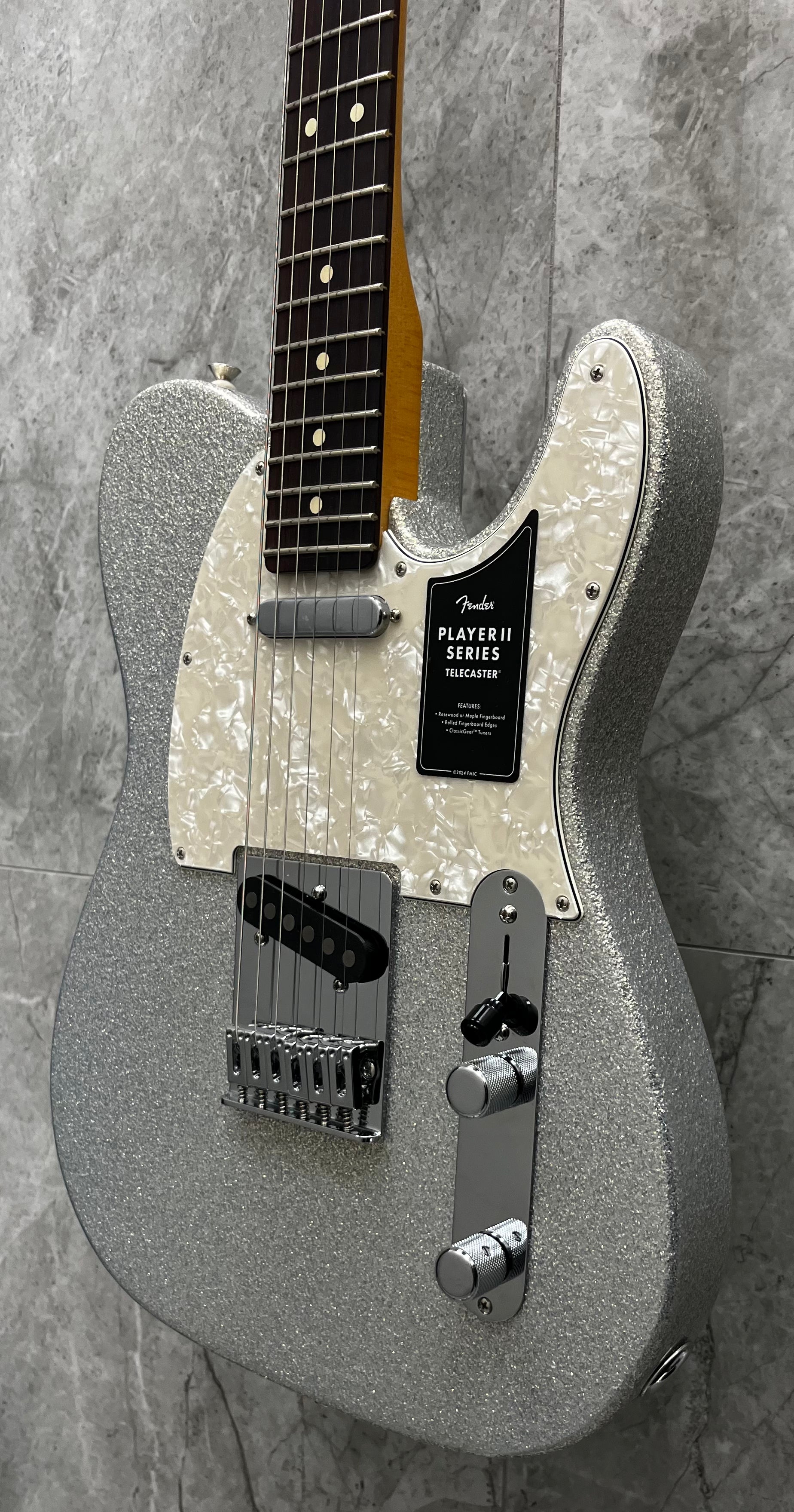 FENDER  75th Anniversary Player II Telecaster Rosewood Fingerboard, Diamond Dust Sparkle 0140770313 SERIAL NUMBER MXA26001552 - 8 LBS 1 OZ
