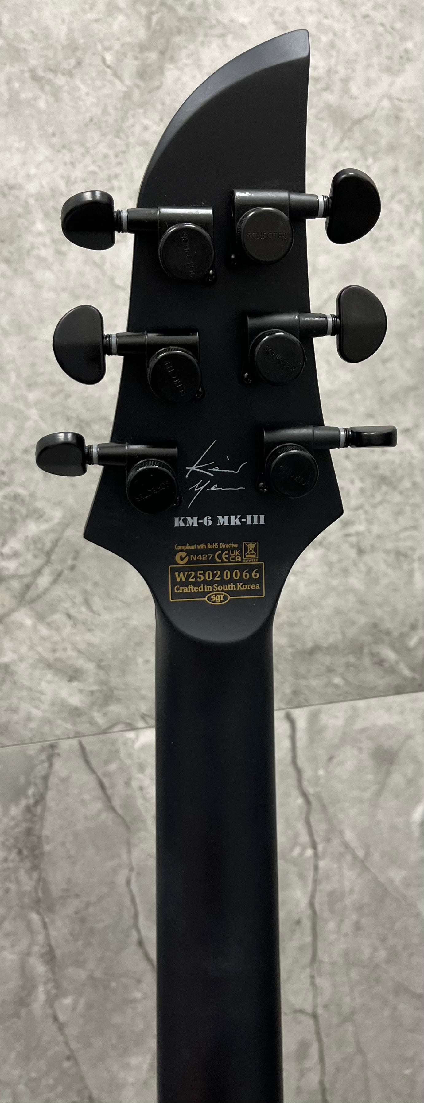 Schecter Keith Merrow Signature Baritone Guitar KM-6 MK-III EX Satin Black Open Pore 879-SHC