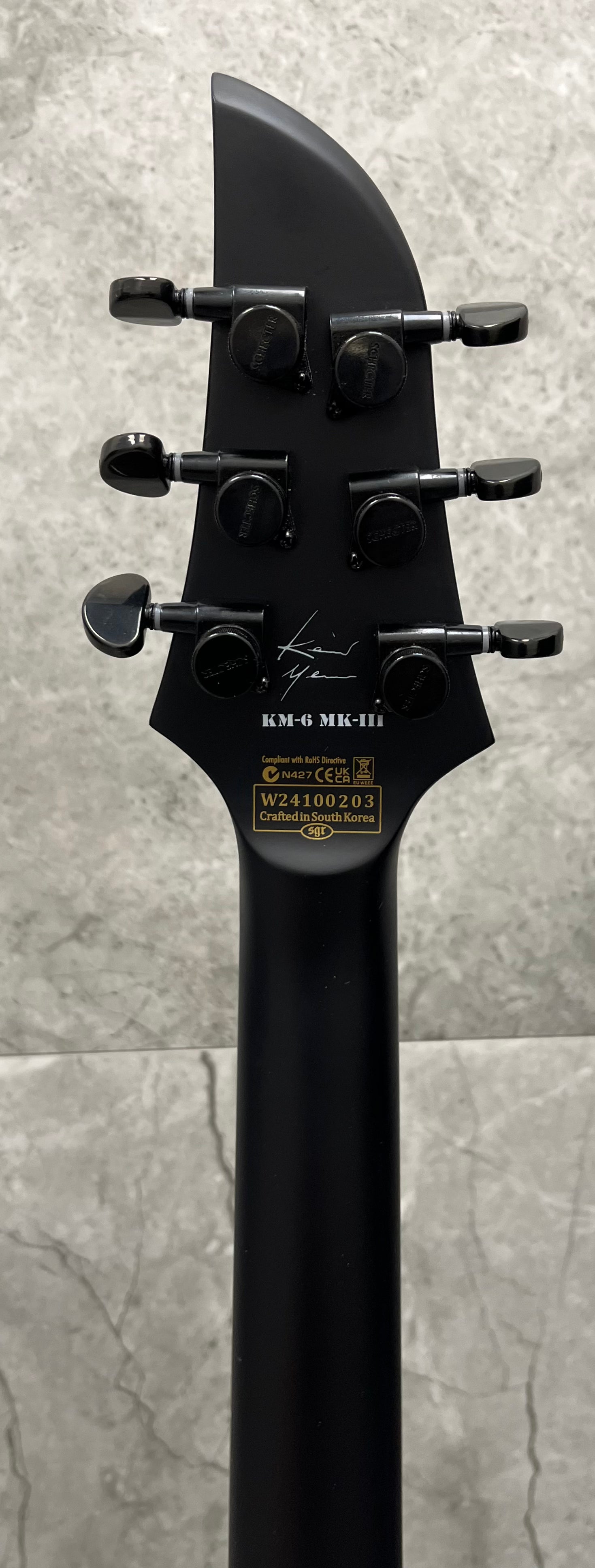 Schecter Keith Merrow KM-6 MK-III Legacy Left Handed Electric Guitar, Transparent White Satin 876-SHC SERIAL NUMBER W24100203 - 6.6 LBS