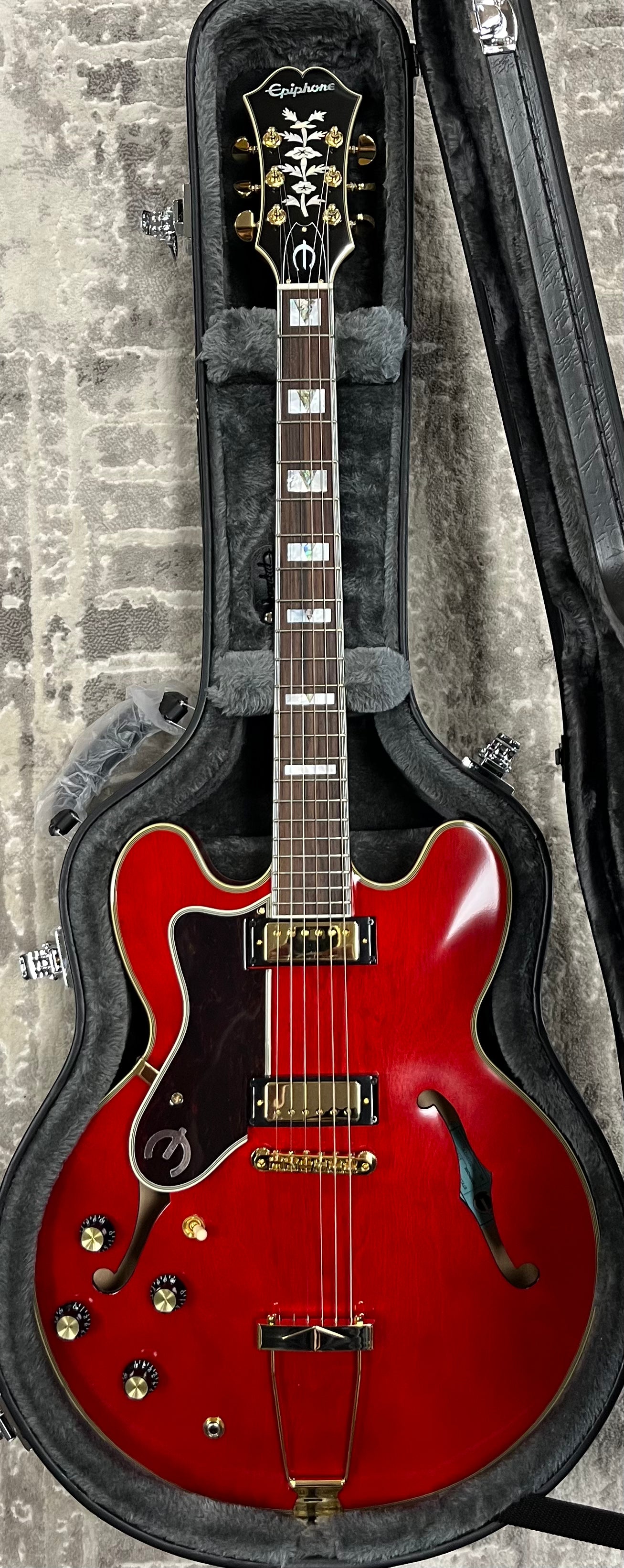Epiphone Oasis Masterbilt Gem Archer Sheraton Left Handed EMGASCHGHLH SERIAL NUMBER 25051511292 - 8 LBS 12 OZ