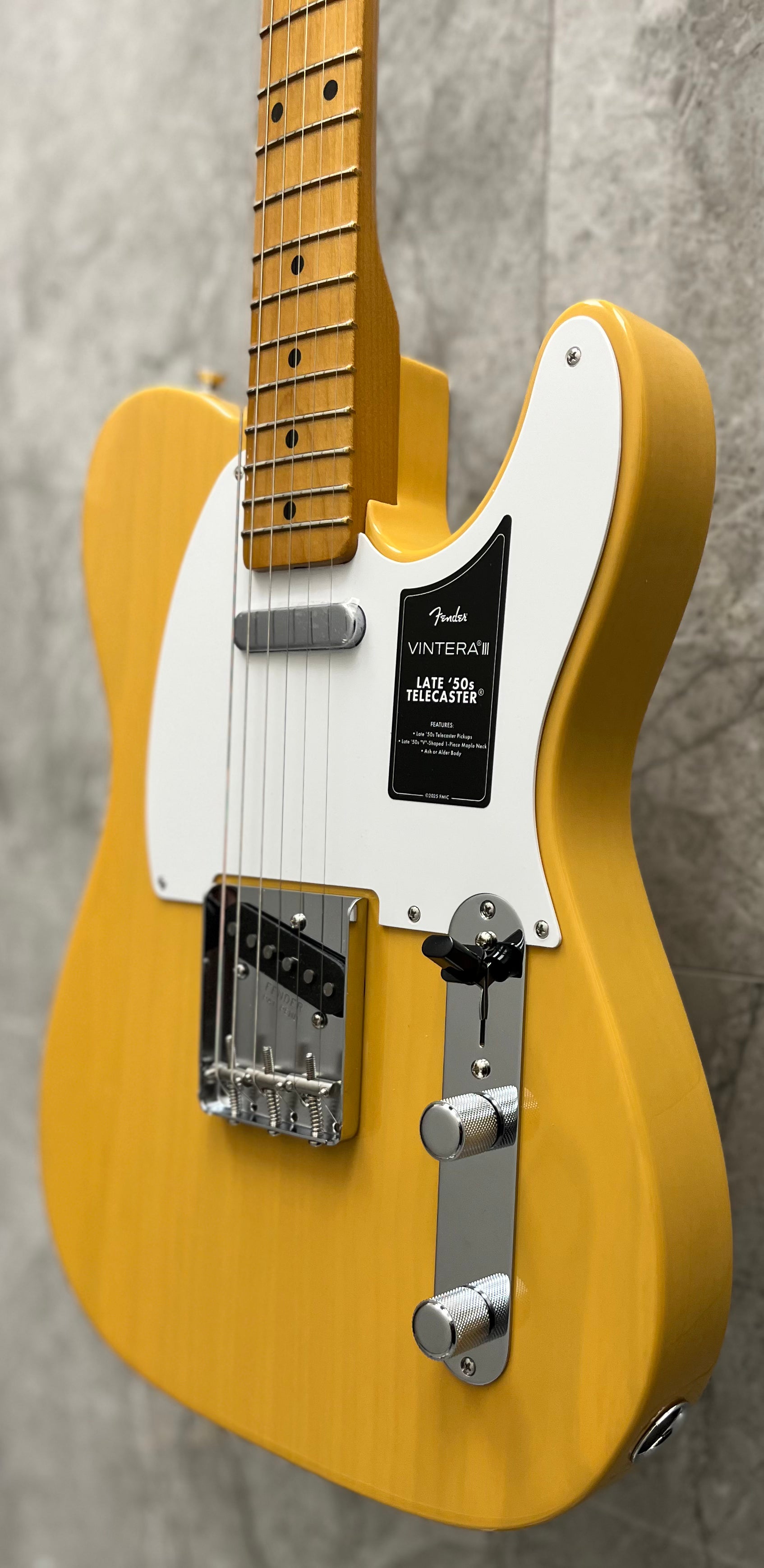Fender Vintera III Late 50s Telecaster Maple Fingerboard, Butterscotch Blonde 0149192350 SERIAL NUMBER MX26026296 - 8 LBS 14 OZ