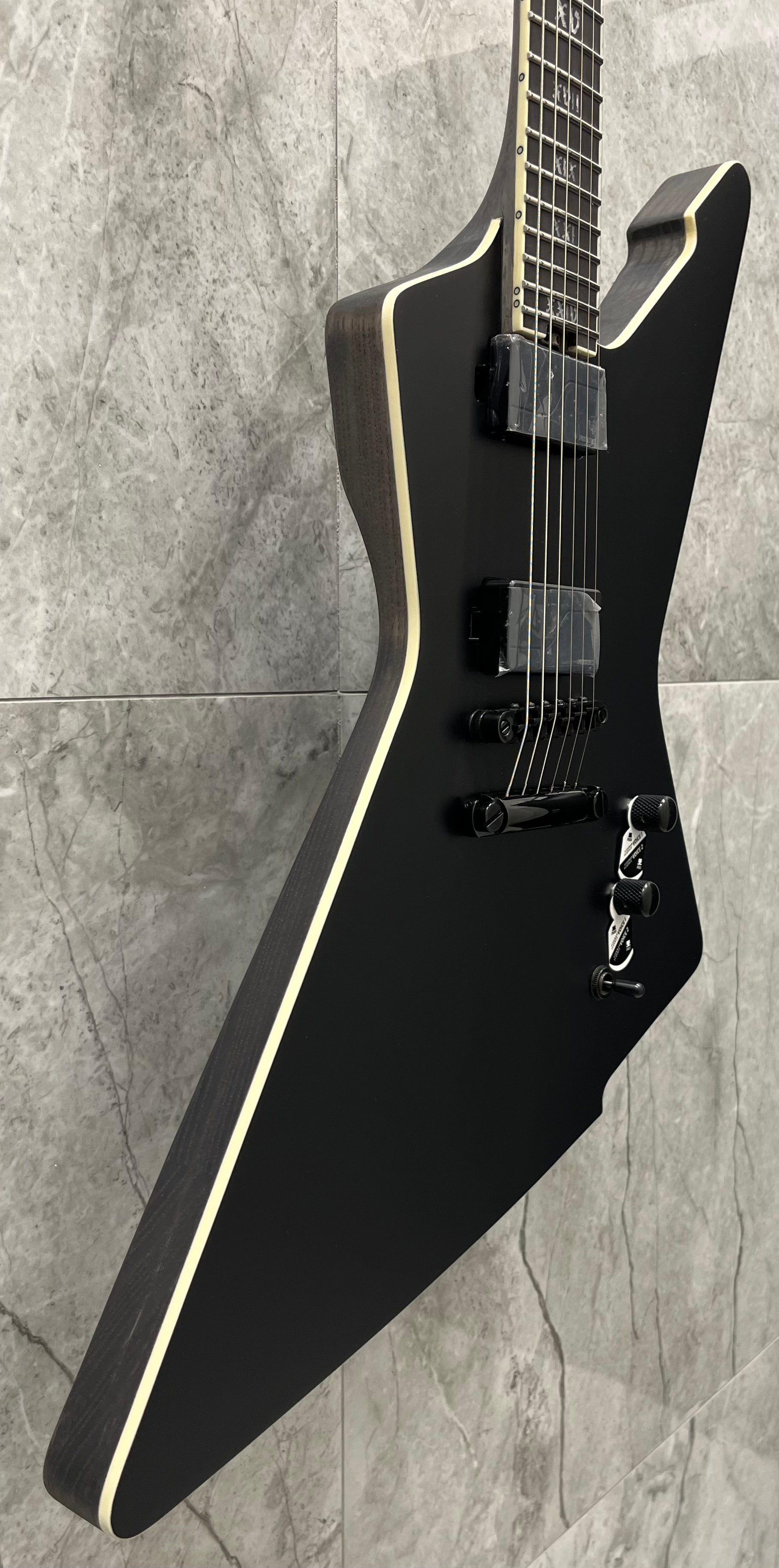 Schecter E-1 SLS Evil Twin Electric Guitar Satin Black 1343-SHC SERIAL NUMBER W24061423 - 8.8 LBS
