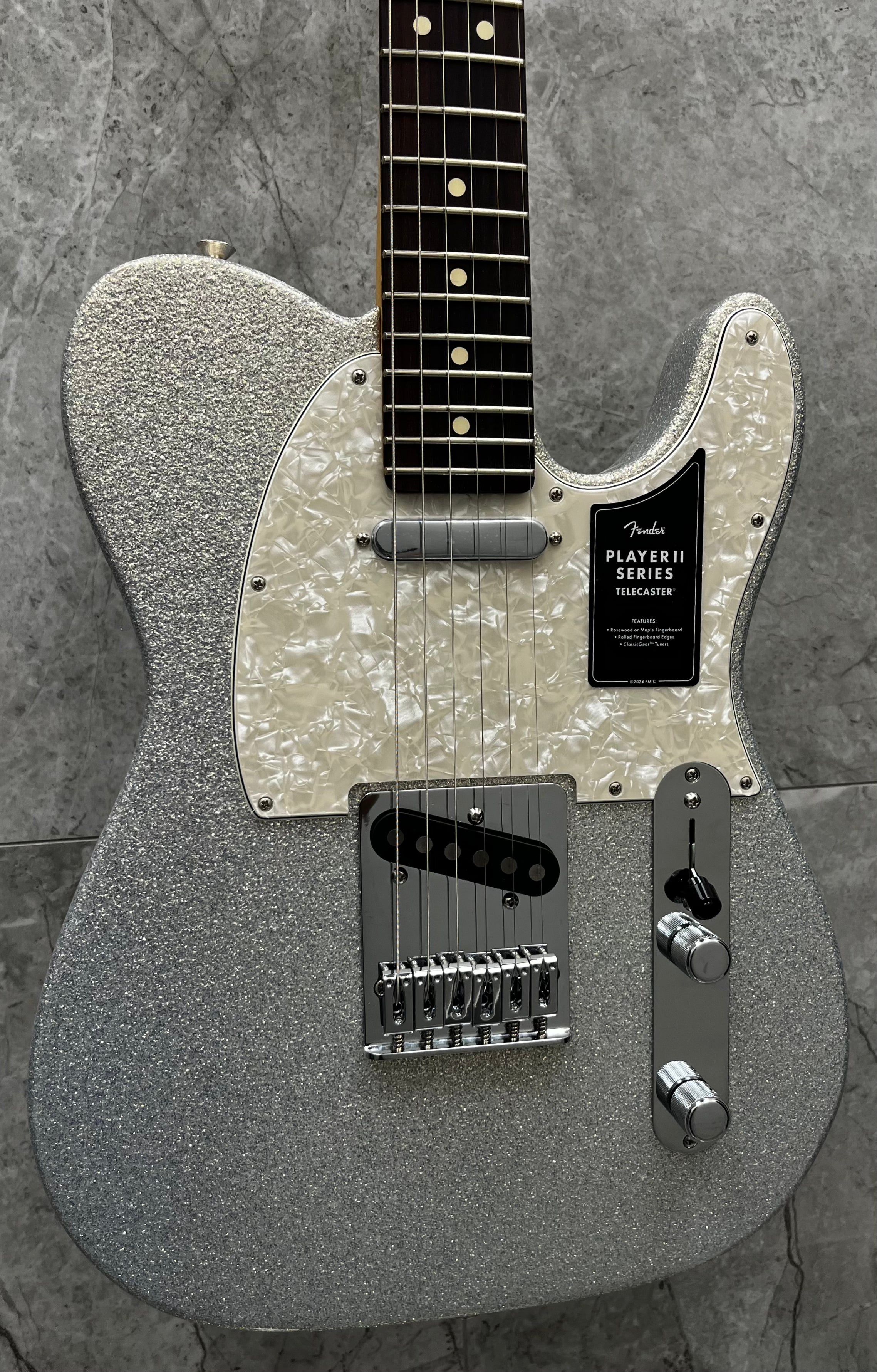 FENDER  75th Anniversary Player II Telecaster Rosewood Fingerboard, Diamond Dust Sparkle 0140770313 SERIAL NUMBER MXA26001552 - 8 LBS 1 OZ