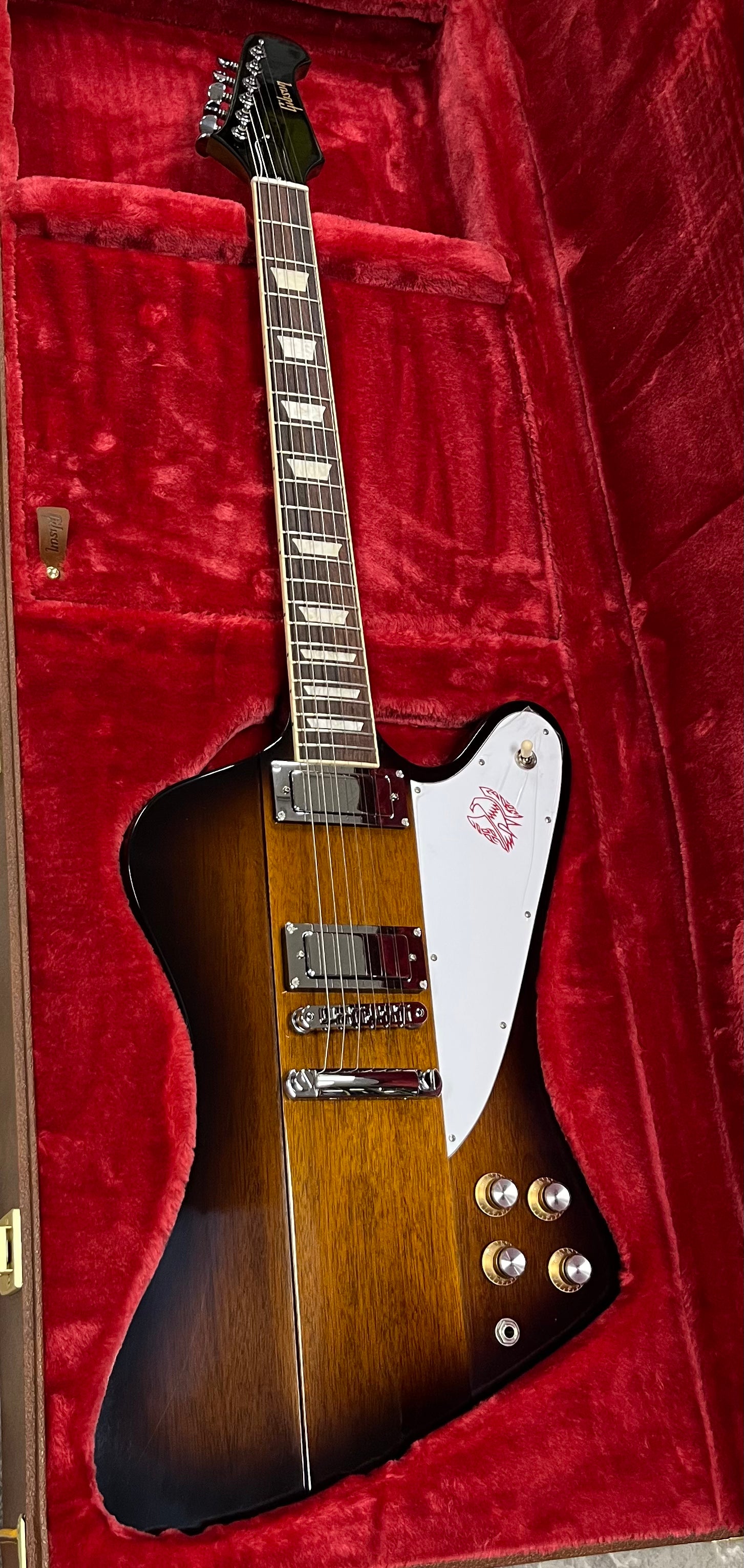 Gibson USA Firebird Platypus Electric Guitar with Hardshell Case - Tobacco Sunburst DSFRP00TBCH