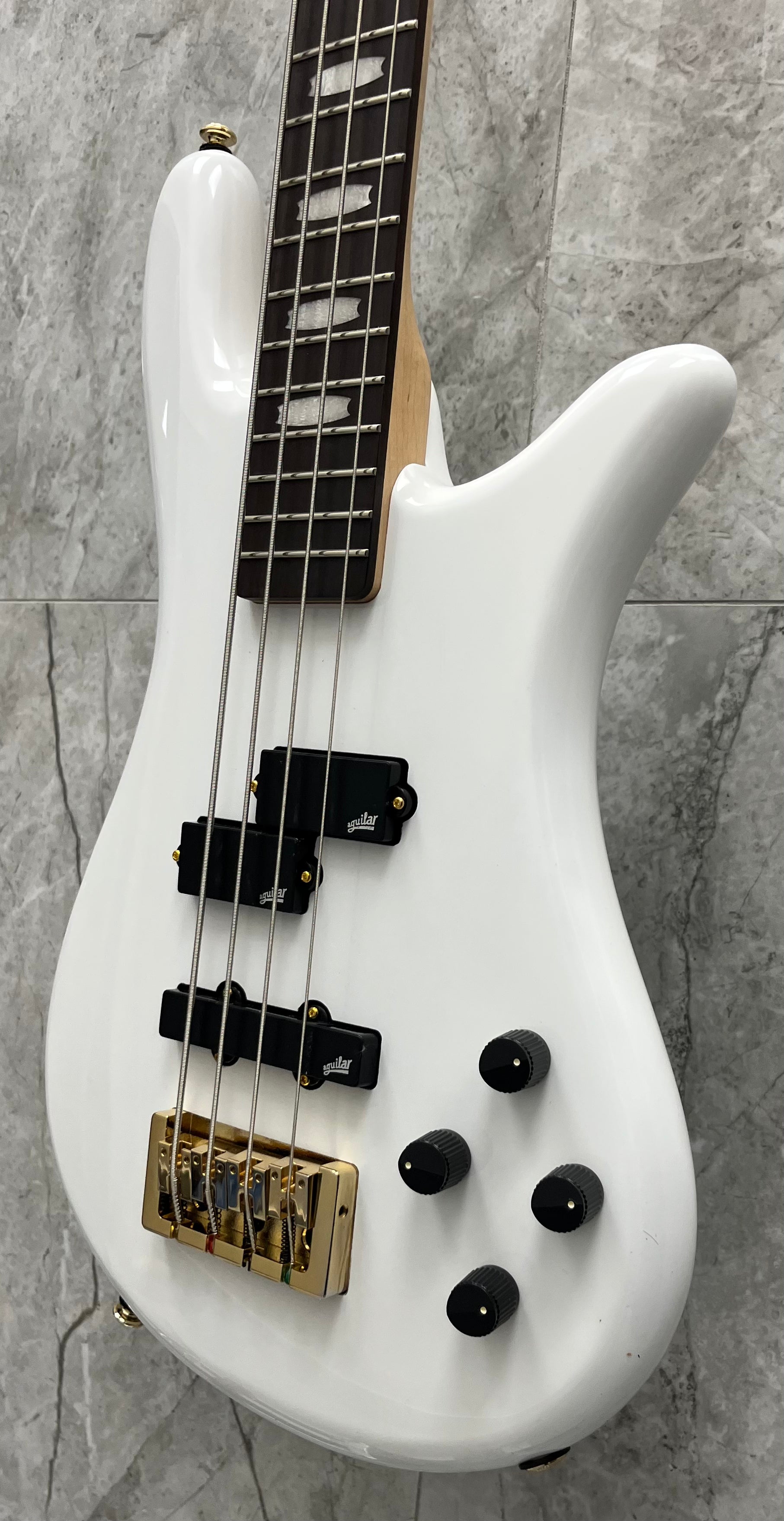 Spector Bass NS Icon Bolt-On Bass Guitar - White Gloss ICONNS2BWH SERIAL NUMBER CI25090142 - 7 LBS 5 OZ