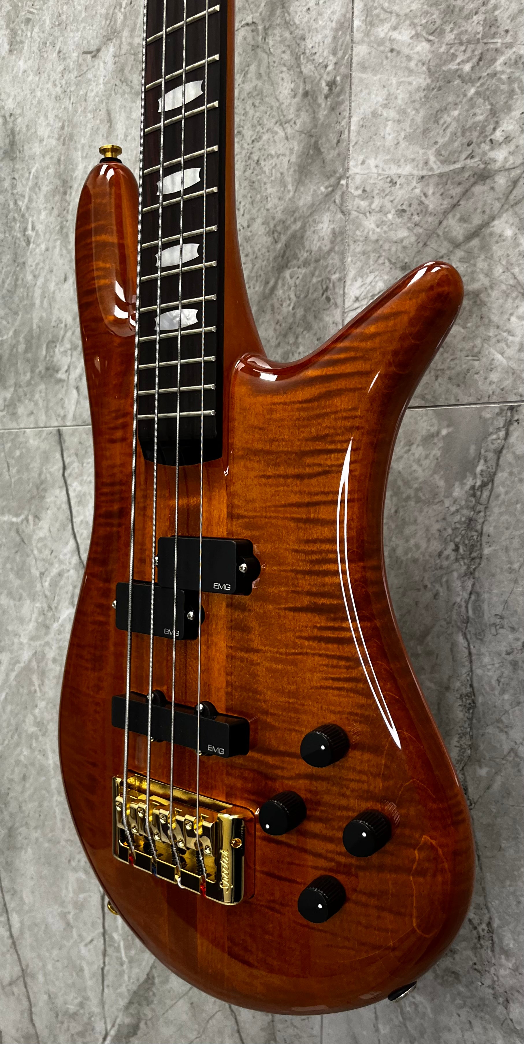 Spector Bass Doug Wimbish Euro 4 Signature Bass Guitar - Amber Stain Gloss EURO4DWAMB SERIAL NUMBER NB24338 - 8 LBS 10 OZ