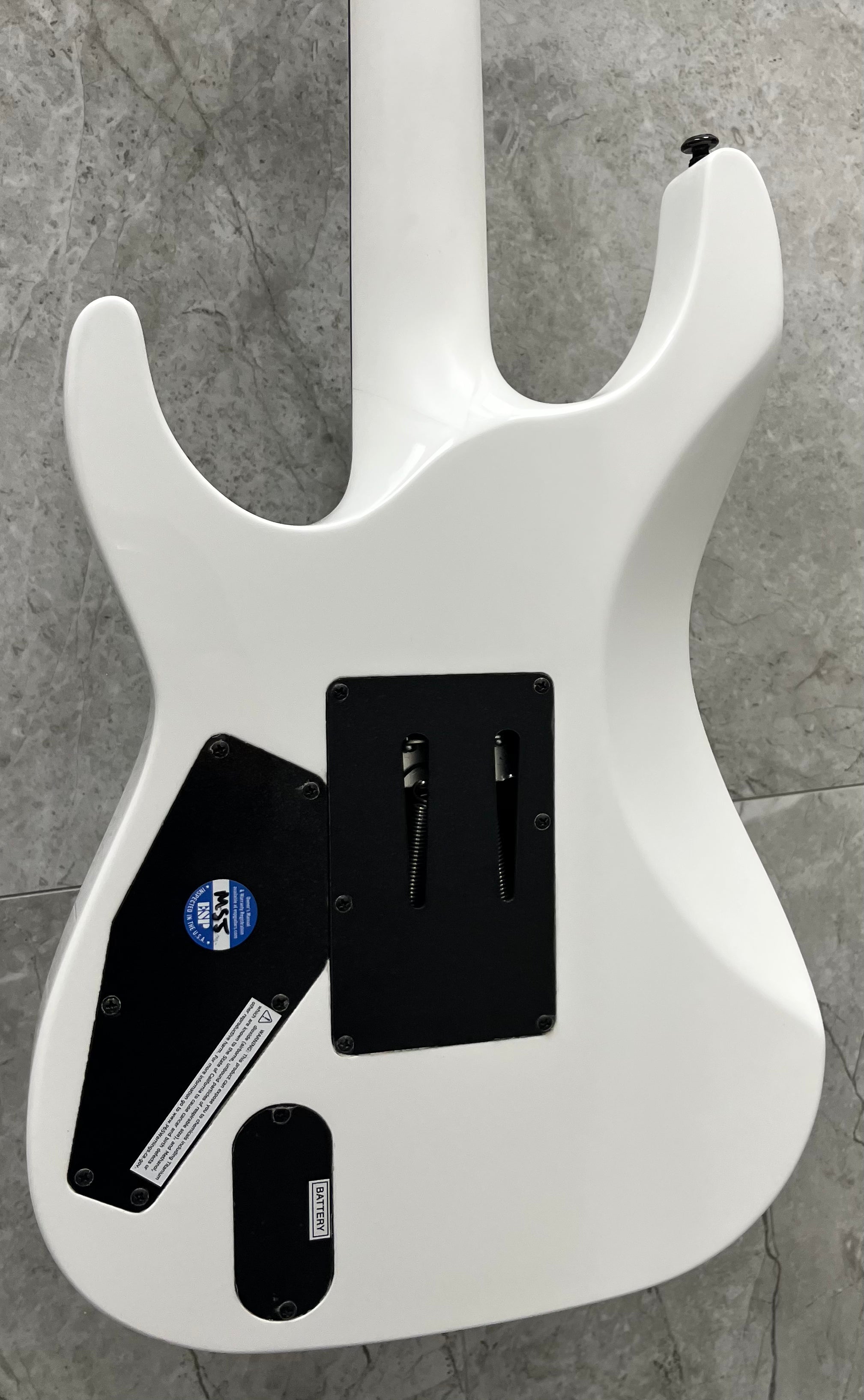 ESP LTD M-1000 M1000 SNOW WHITE W/ FISHMAN PICKUPS LM1000SW SERIAL NUMBER CI24070159 - 8 LBS 6 OZ