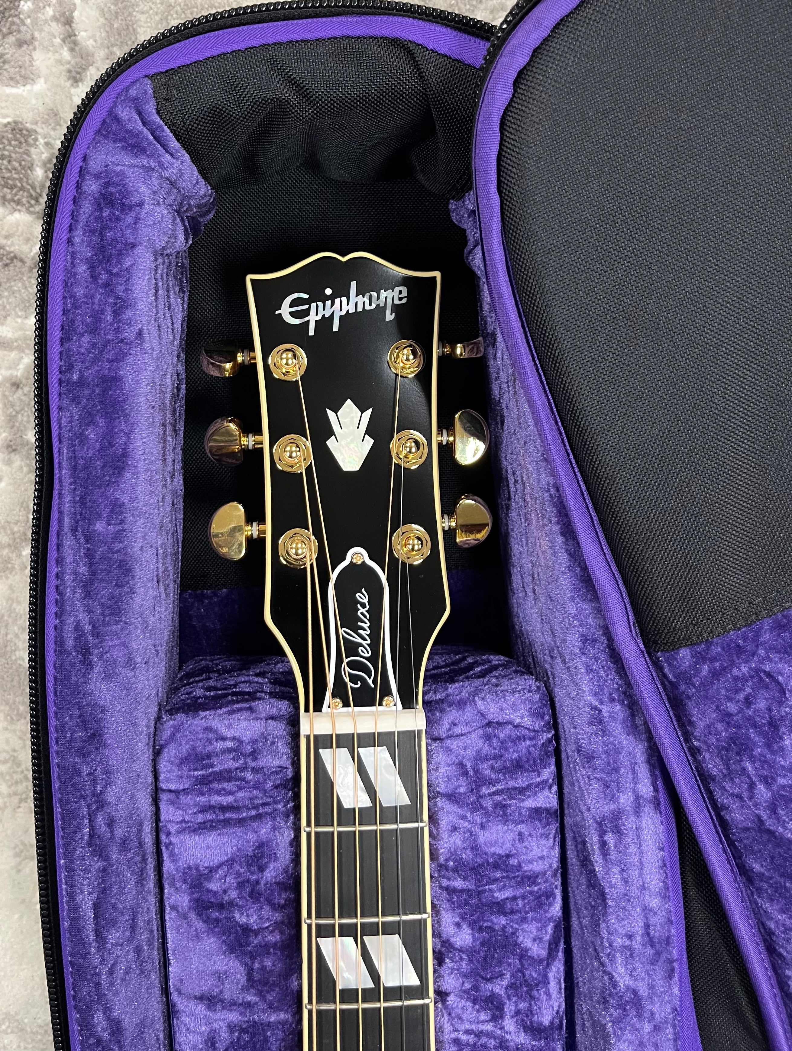 Epiphone Inspired by Gibson Custom Hummingbird Deluxe EC ECHBDECABGH Autumn Burst