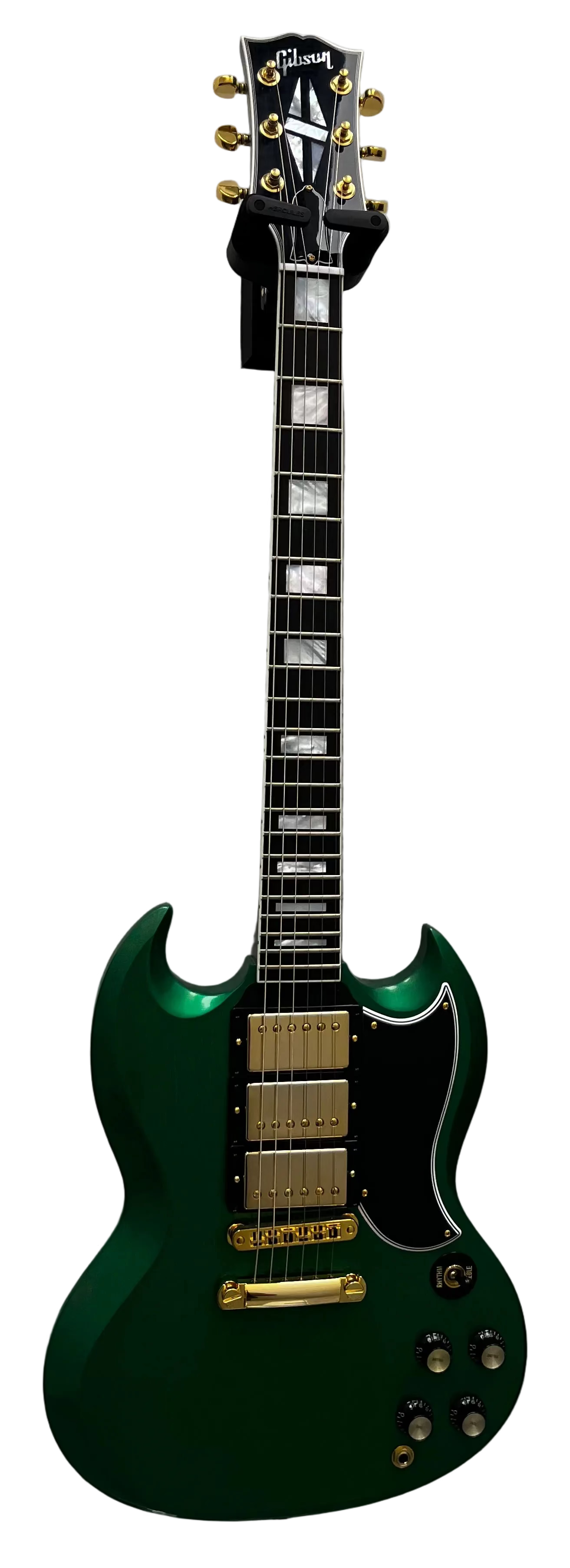Gibson Custom Shop SG Custom 3-Pickup VOS Electric Guitar with Hardshell Case - TV Planet Green CUS24327 SERIAL NUMBER CS502819 - 7 LBS 6 OZ