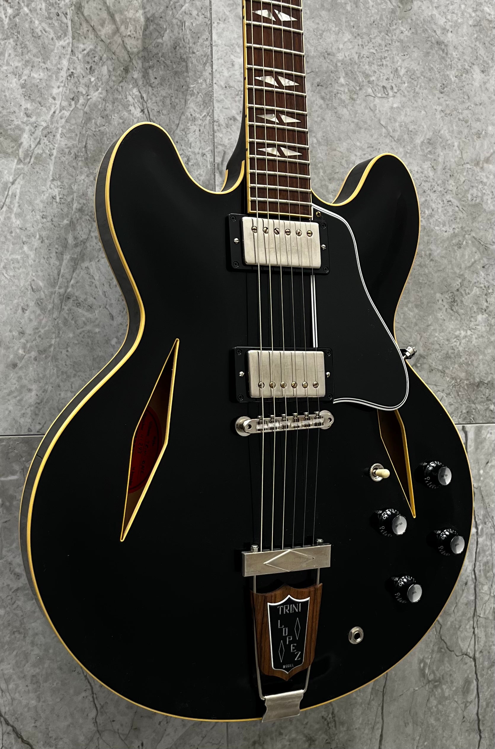 Gibson USA Custom Shop 1964 Trini Lopez VOS Standard Reissue - Ebony ESTL64VOEBNH