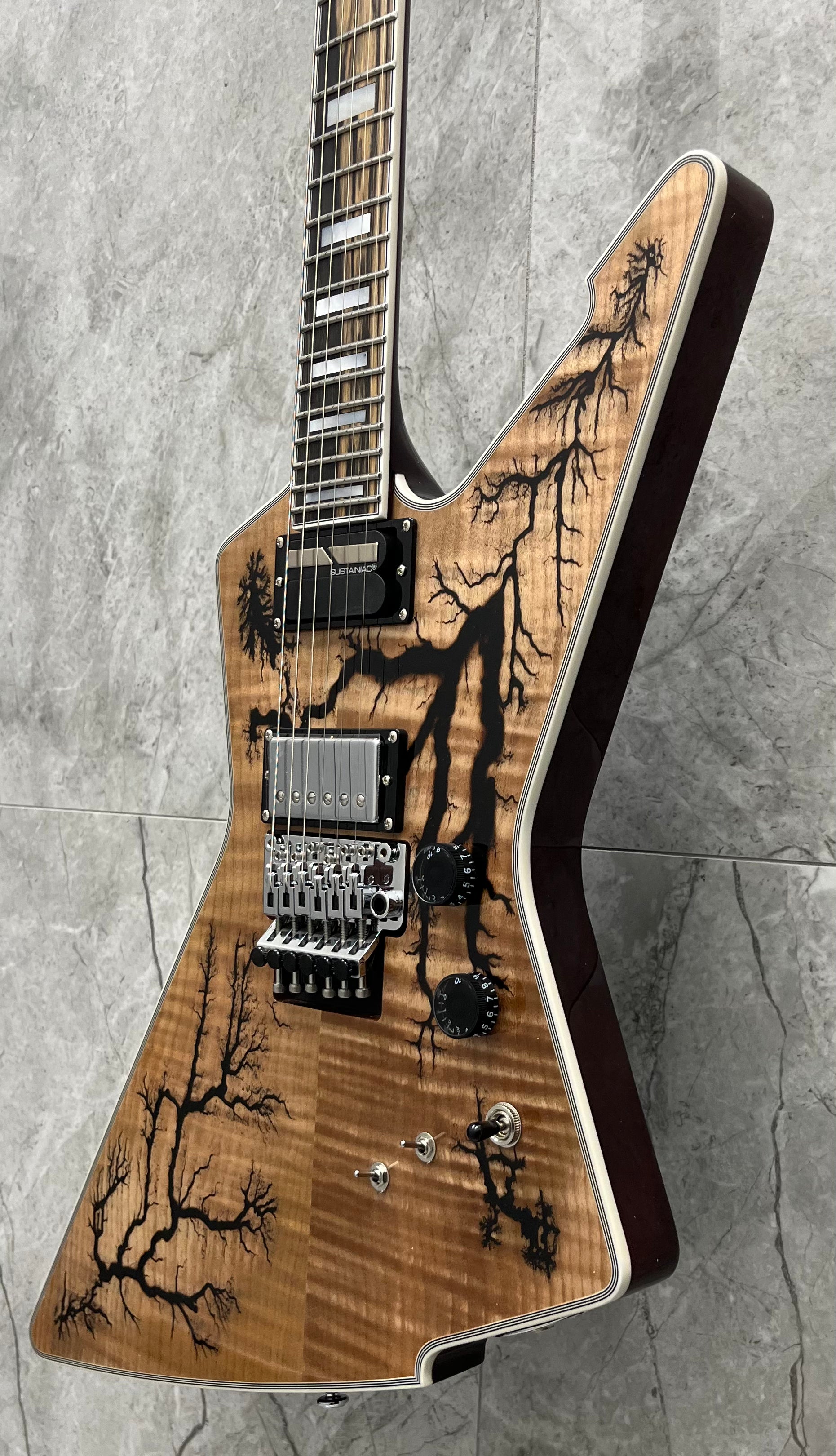 Schecter E-1 FR-S Electro-Resin w/ Sustainiac Gloss Natural 605-SHC SERIAL NUMBER W24110643 - 8.0 LBS