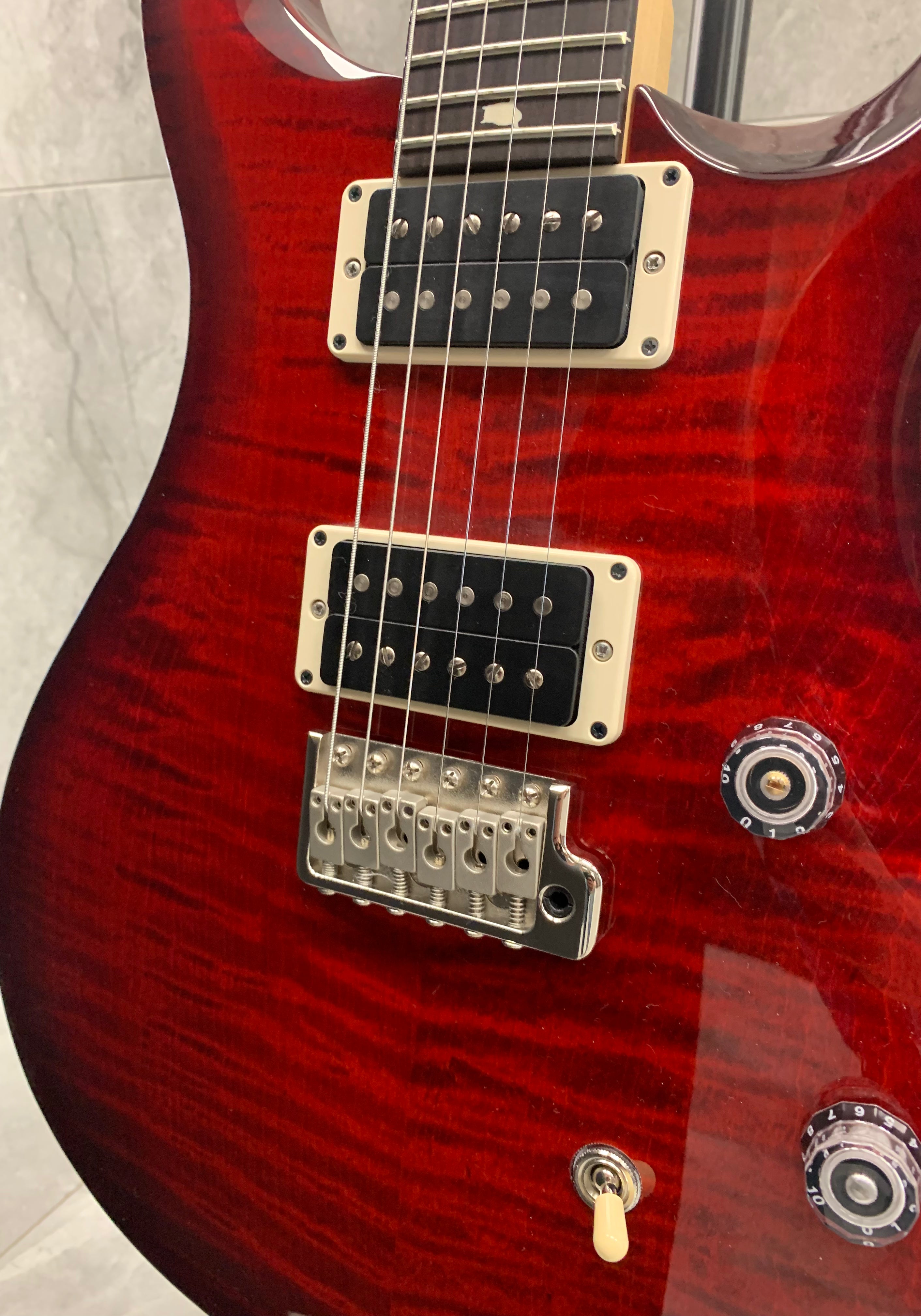 PRS USA Ce24 – Custom colour – Fire Red Wrap 112784:CC SERIAL NUMBER 0379792