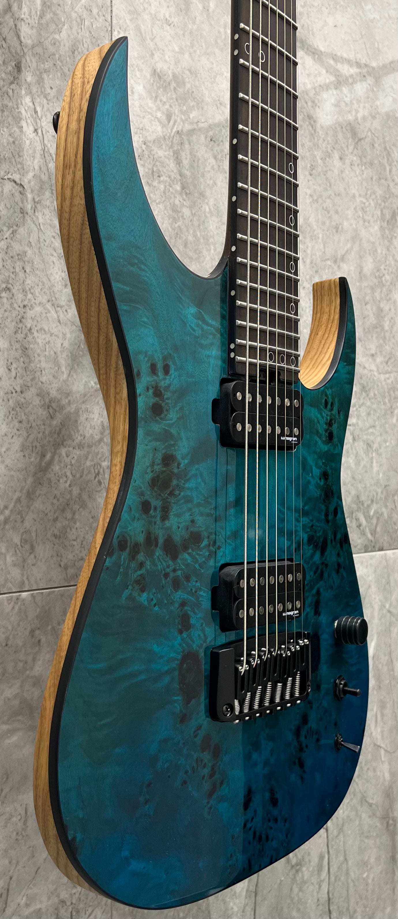 Schecter Keith Merrow KM-7 MK-III Artist L 7 String Electric Guitar, Lagoon Fade 878-SHC SERIAL NUMBER W24100211 - 7.8 LBS