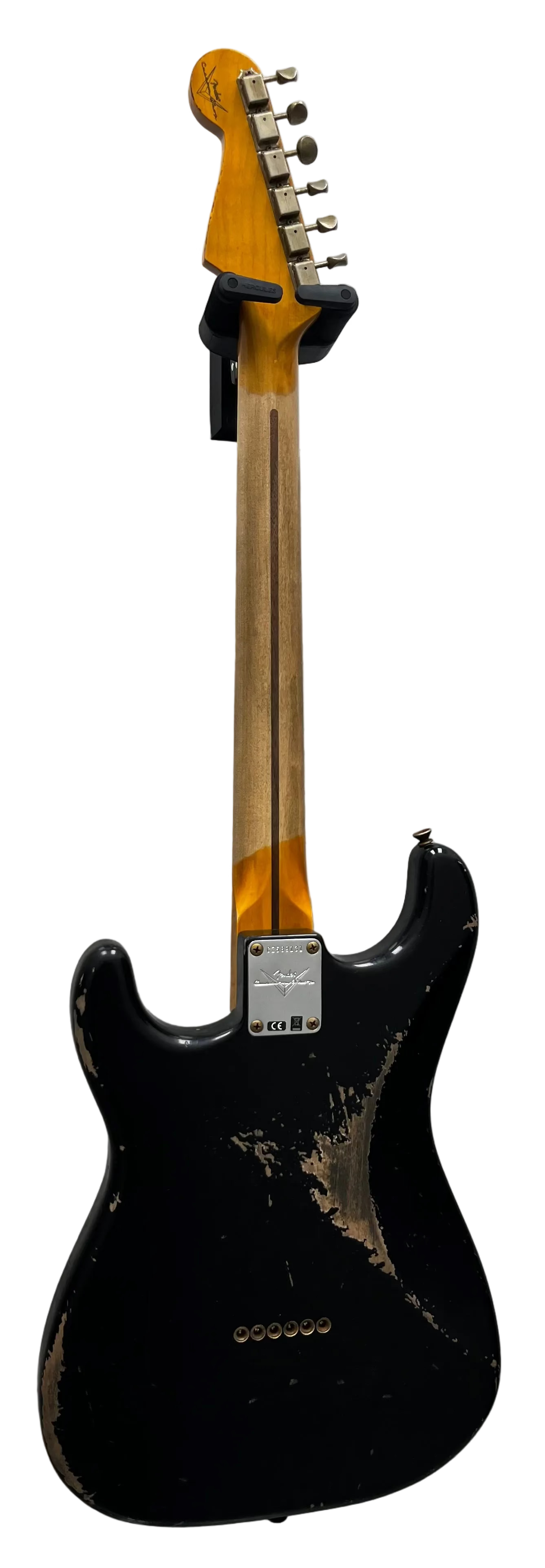 FENDER USA CUSTOM SHOP 1956 Hardtail Stratocaster Heavy Relic Black 9235700225 SERIAL NUMBER CZ2589131 - 6 LBS 15 OZ