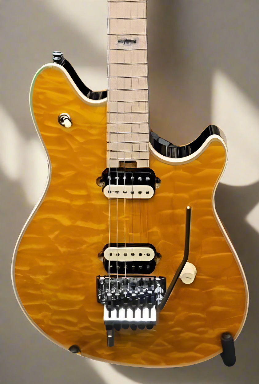 EVH USA CUSTOM SHOP WOLFGANG QUILT TOP TRANS AMBER 5101025090