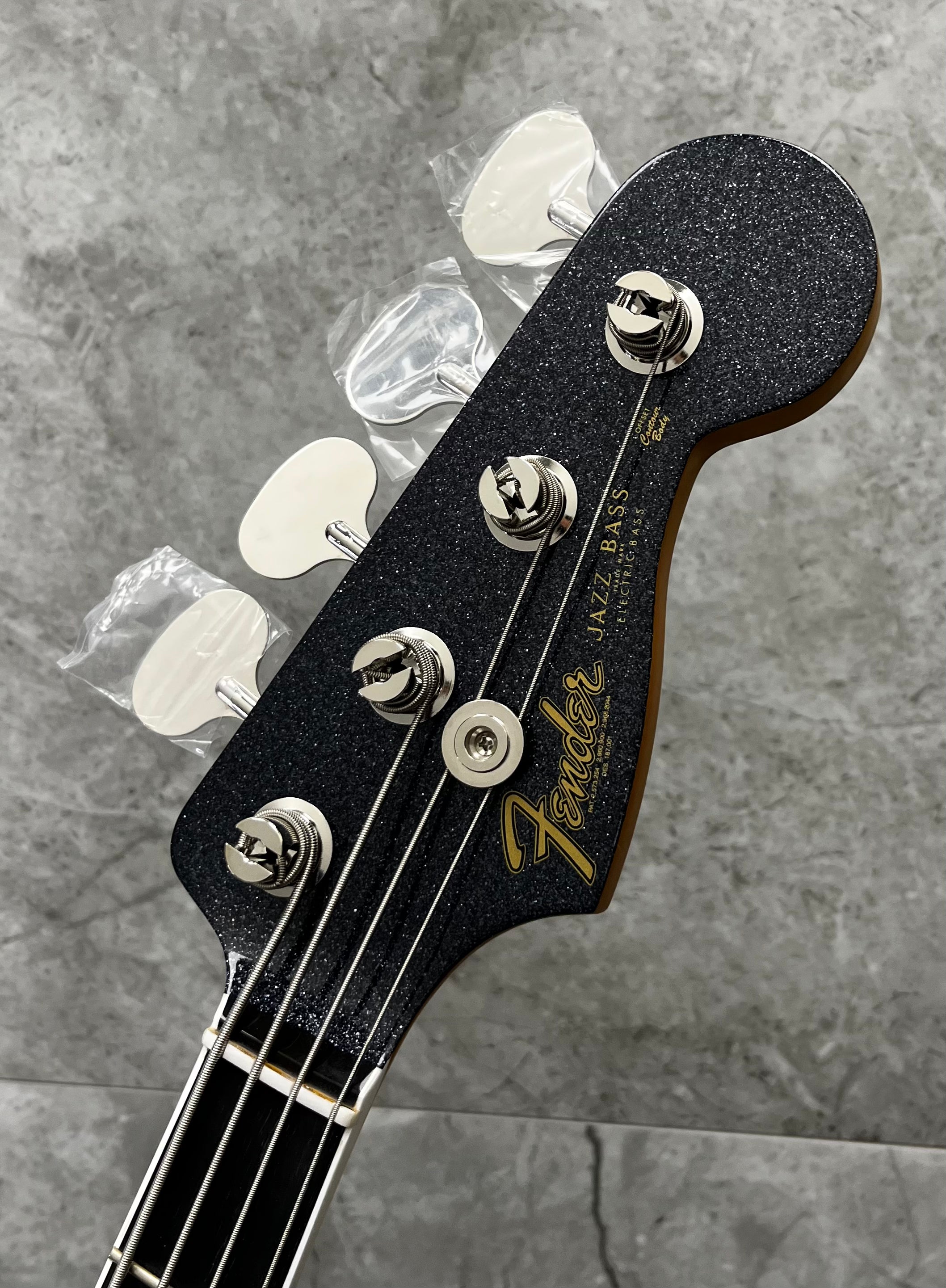 Fender Limited Edition Gold Foil Jazz Electric Bass Guitar Black Sparkle 0140711398 SERIAL NUMBER MX26031511 - 9 LBS 7 OZ