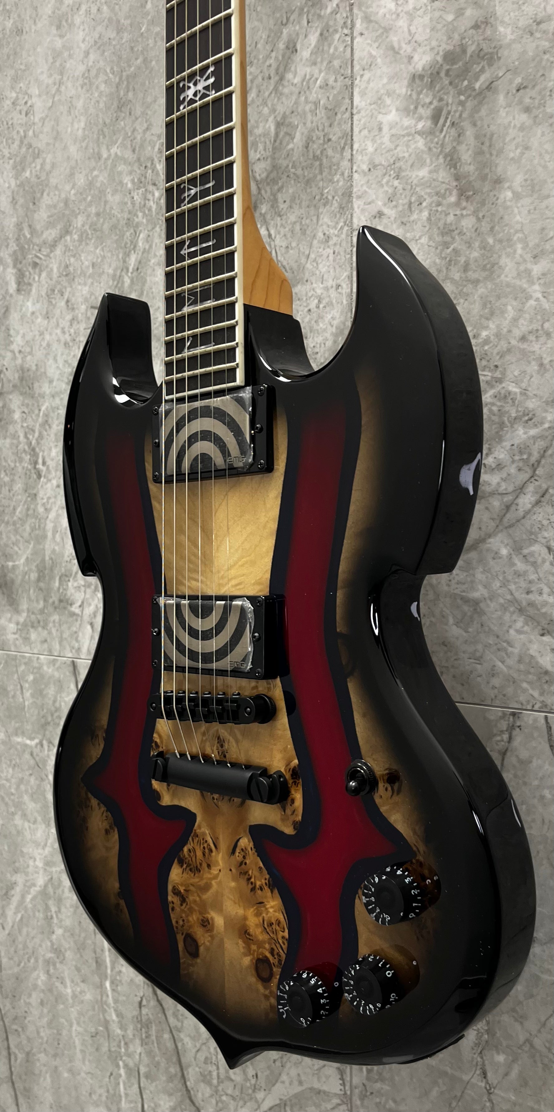WYLDE AUDIO BARBARIAN SPECIAL EDITION BLOOD RIVER BURL 4593-SHC SERIAL NUMBER WA26040115 - 8 LBS 15 OZ