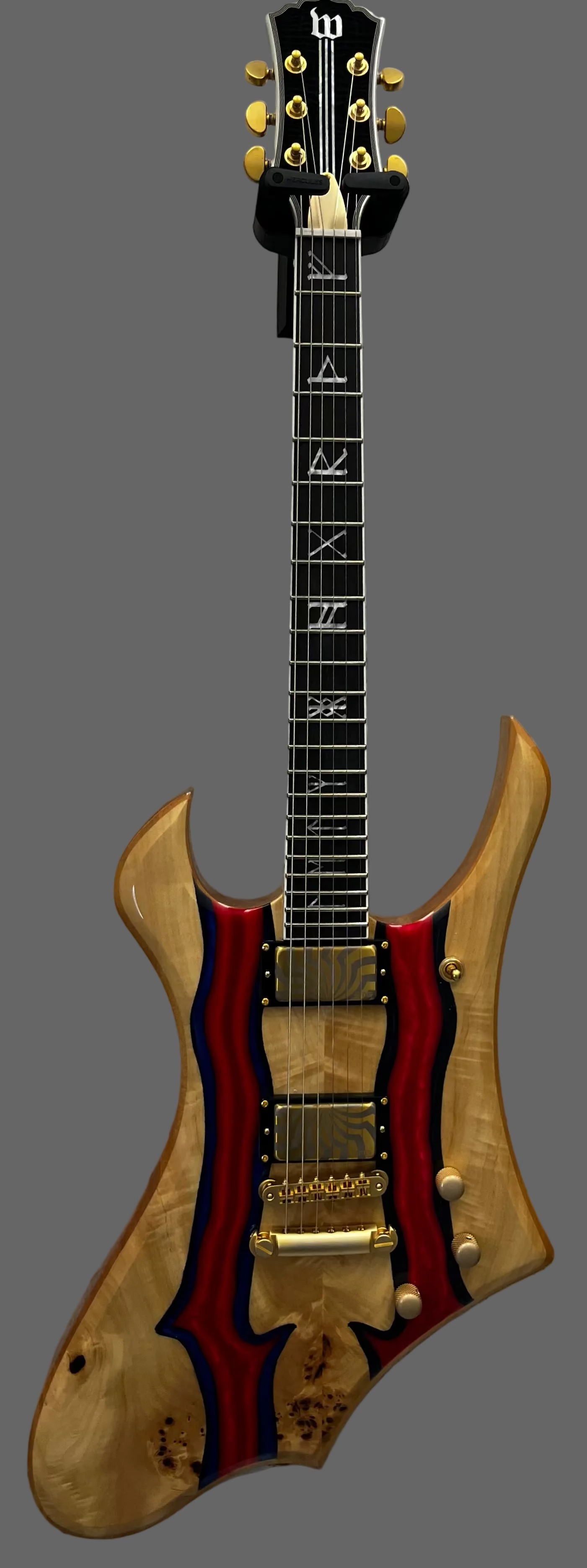 Wylde Audio Goregehn Special Edition Electric Guitar, Blood River Burl 4578-SHC SERIAL NUMBER WA26010015 - 8 LBS 11 OZ