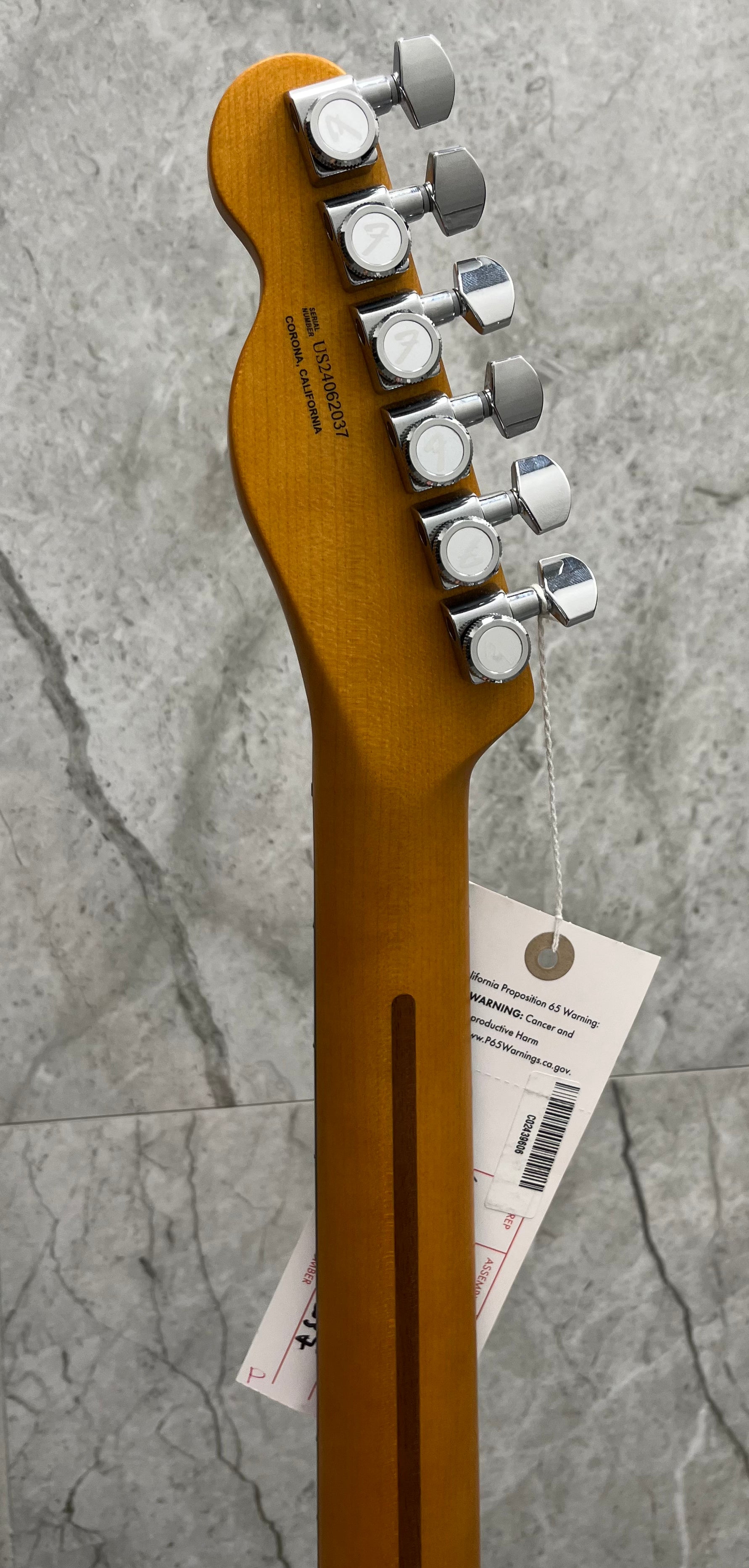 Fender American Ultra II Telecaster Ebony Fingerboard, Texas Tea 0119171790 SERIAL NUMBER US24062037 - 7 LBS 11 OZ