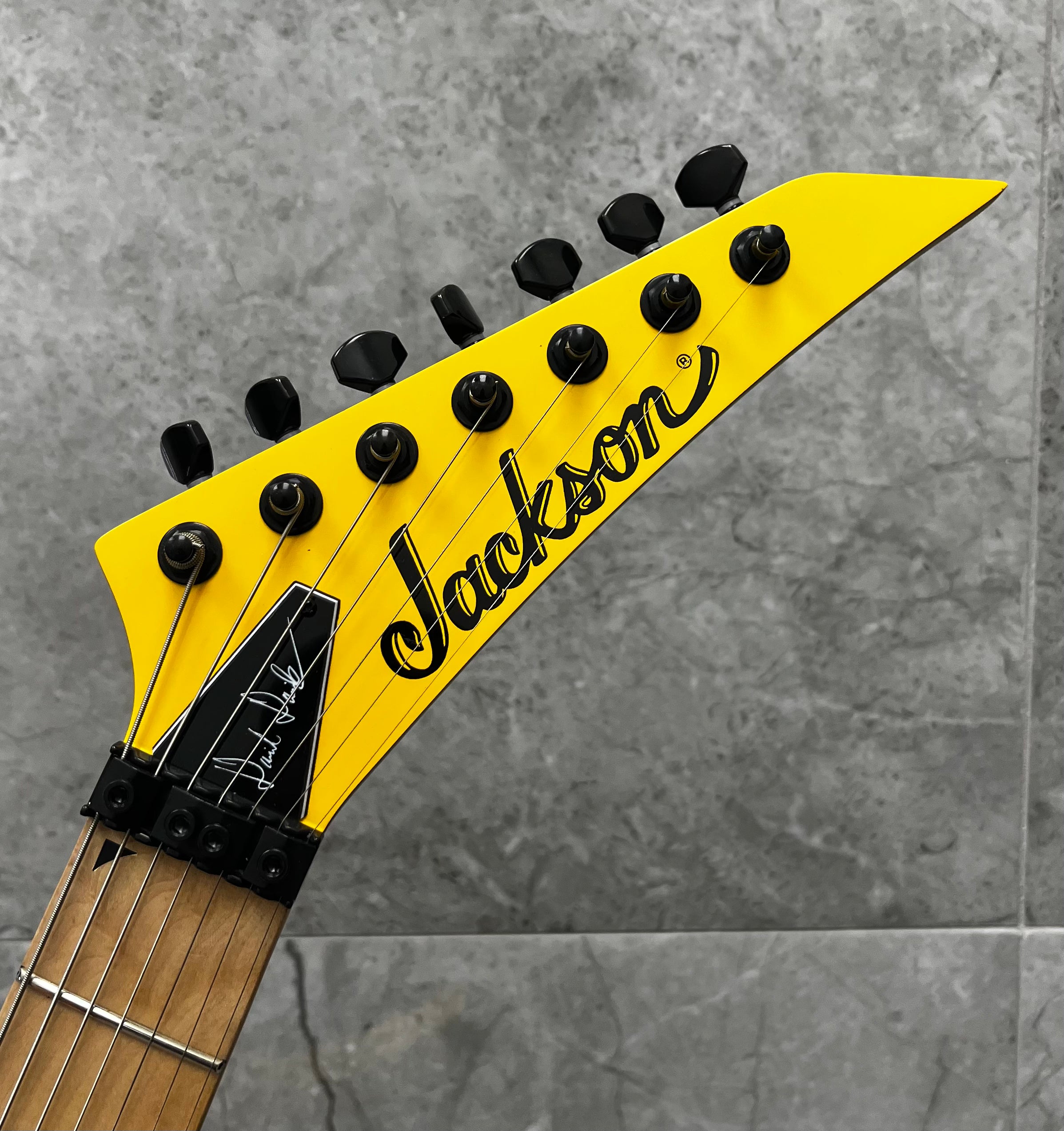 Jackson Pro Series Signature Dave Davidson Warrior WR7, Ebony Fingerboard, Ferrari Yellow 2916507504 SERIAL NUMBER ICJ2611238 - 8.0 LBS