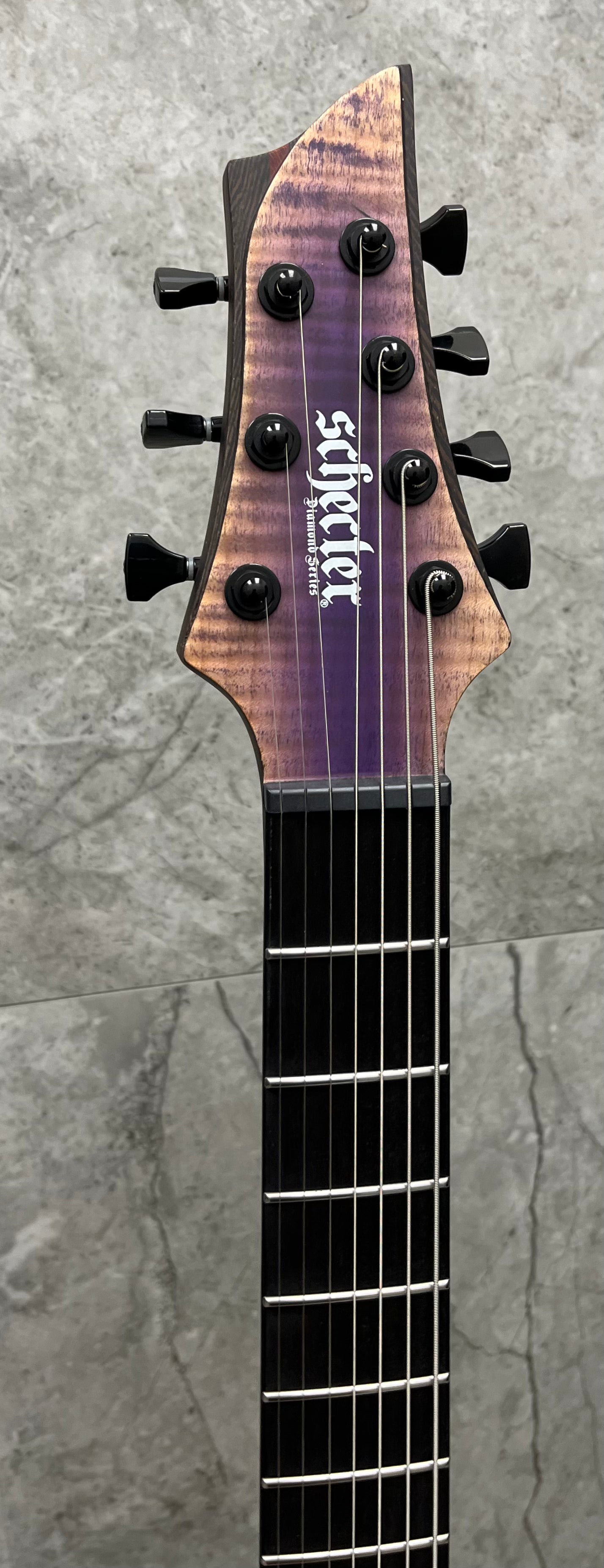 Schecter John Browne Tao-7 Left Handed 7 String Electric Guitar, Ozone Burst 636-SHC SERIAL NUMBER W25040197 - 7.0 LBS