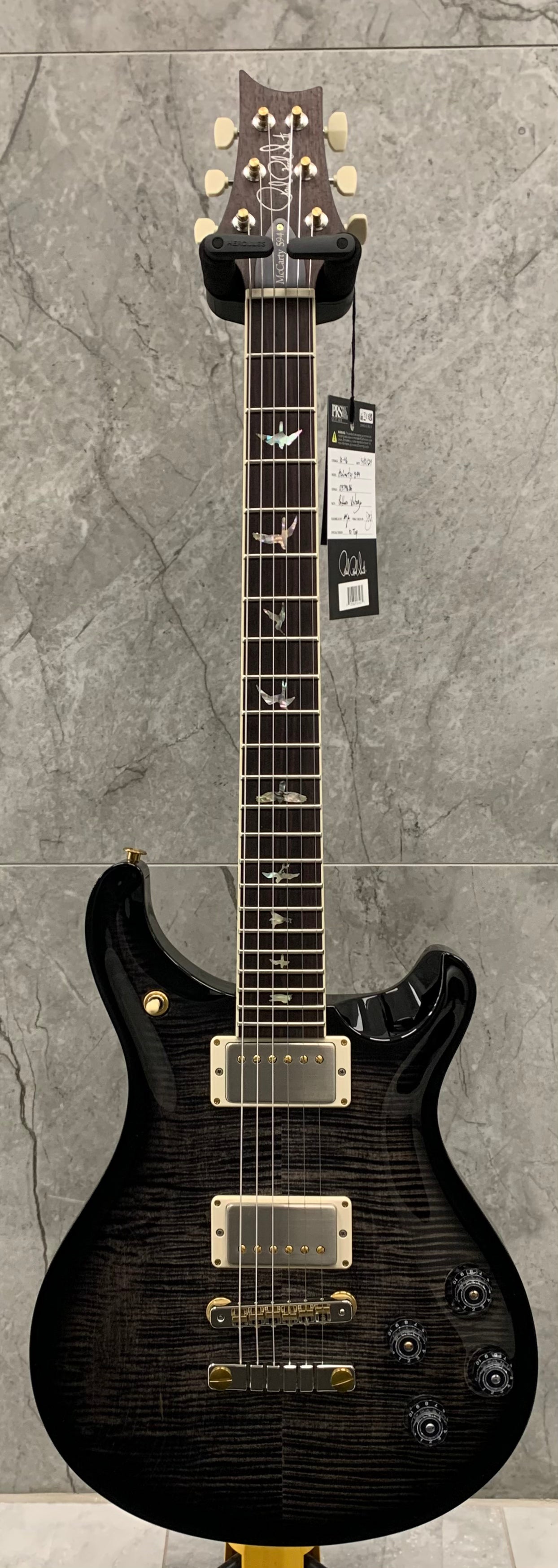 PRS USA Mc594 10 top – Custom Colour – Charcoal Smokewrap Burst 112804:CC SERIAL NUMBER 0379686 - 8.0 LBS