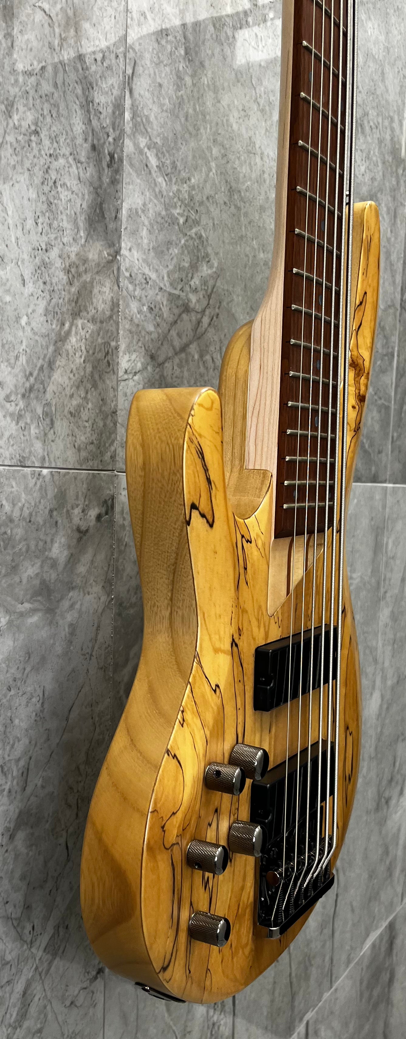ESP LTD LEFTY B-206 SM Natural Satin 6 String Bass Guitar Left Handed LB206SMNSLH SMALL DING ON HEADSTOCK SERIAL NUMBER IM23090203 - 11 LBS 5 OZ