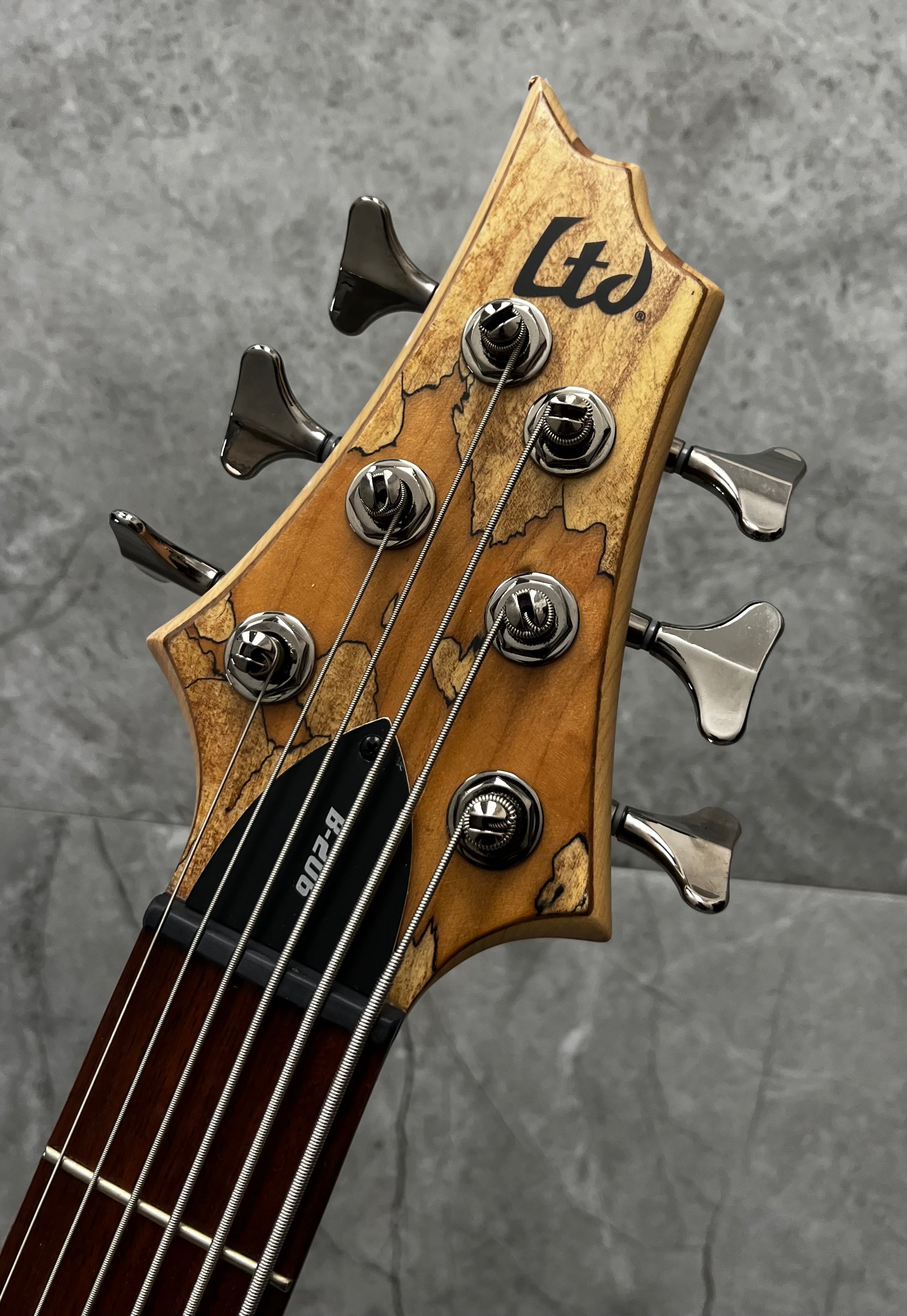 ESP LTD LEFTY B-206 SM Natural Satin 6 String Bass Guitar Left Handed LB206SMNSLH SMALL DING ON HEADSTOCK SERIAL NUMBER IM23090203 - 11 LBS 5 OZ